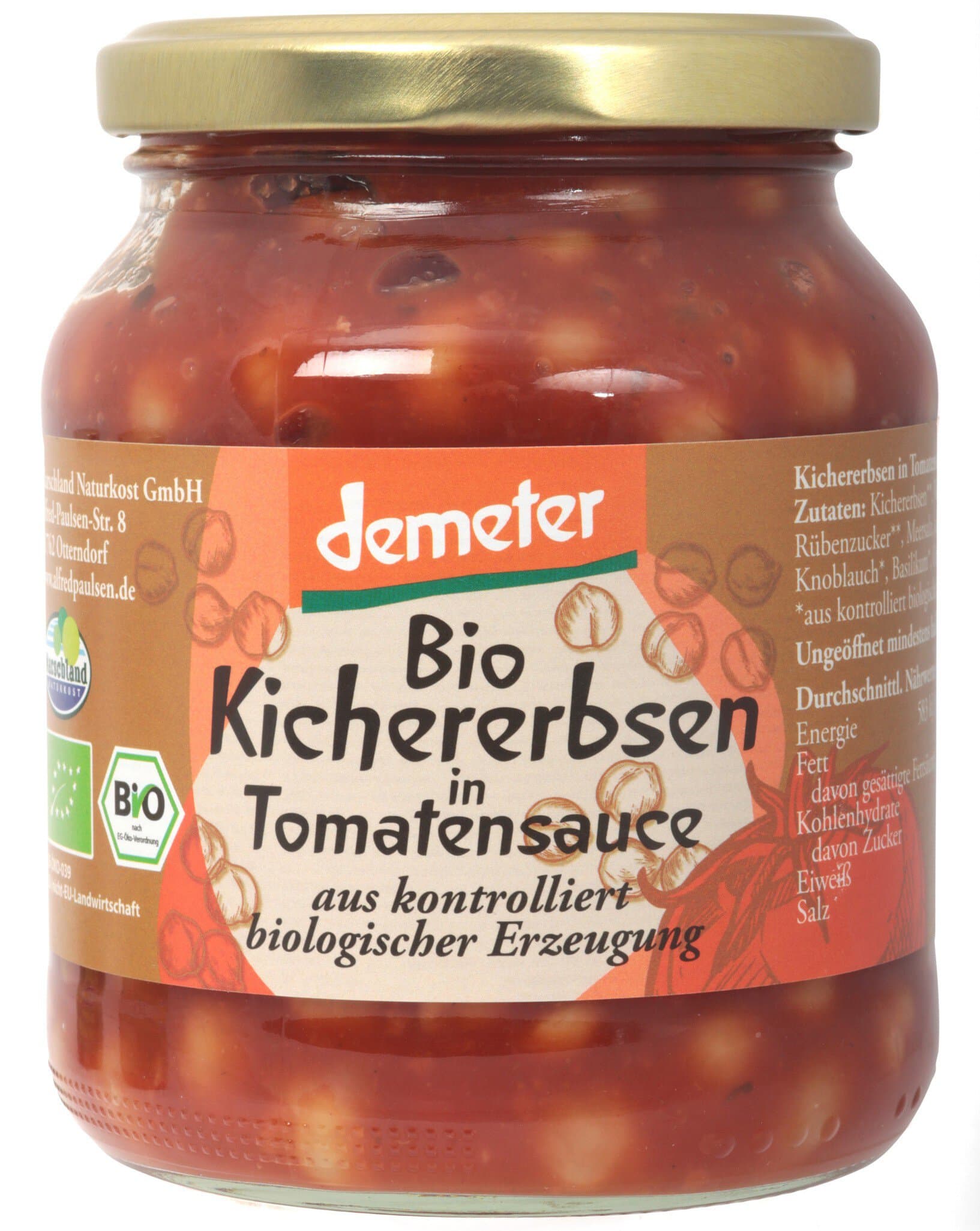 Marschland Naturkost Kichererbsen in Tomatensauce demeter