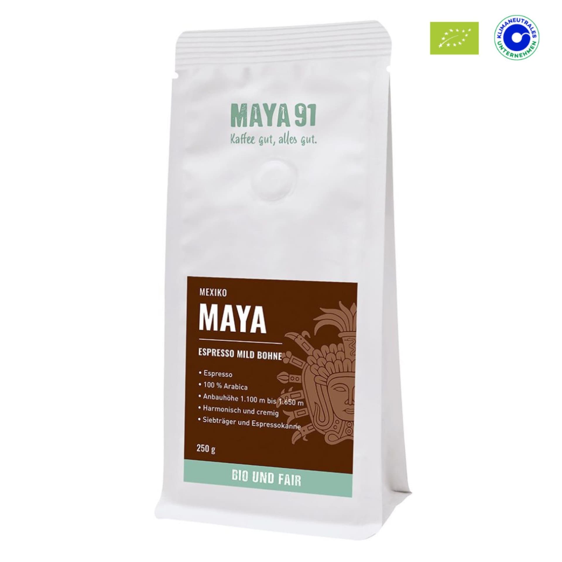 Maya Kaffeerösterei Hamburg Espresso ganze Bohne 250G