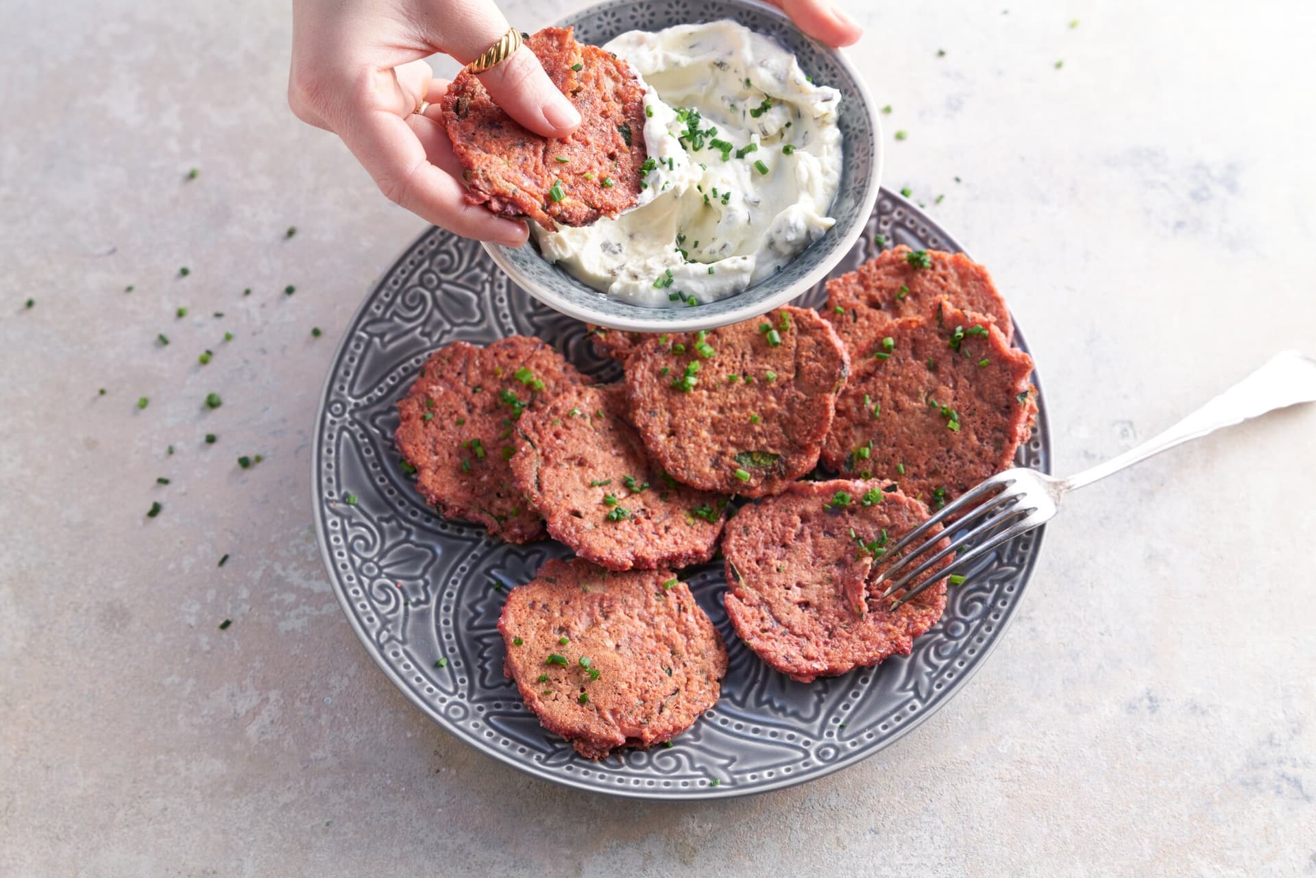 Pinke Falafelpuffer