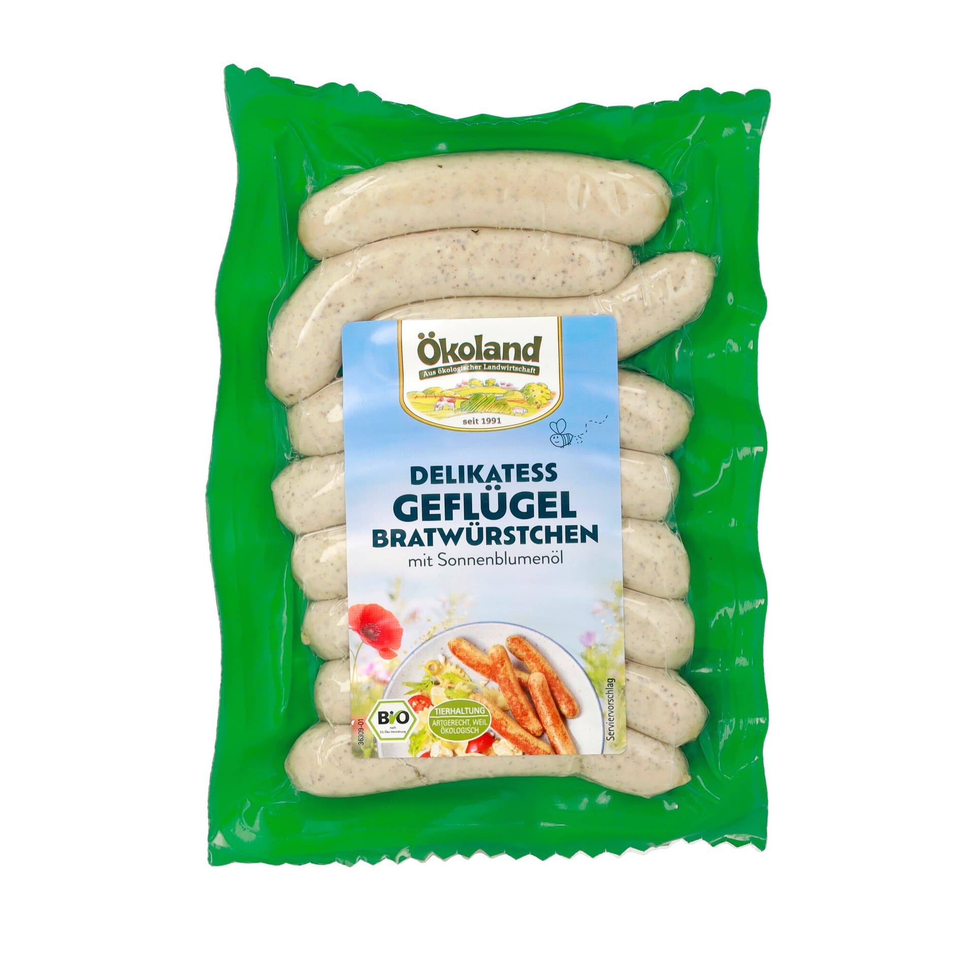 Ökoland Delikatess Geflügel Bratwürstchen