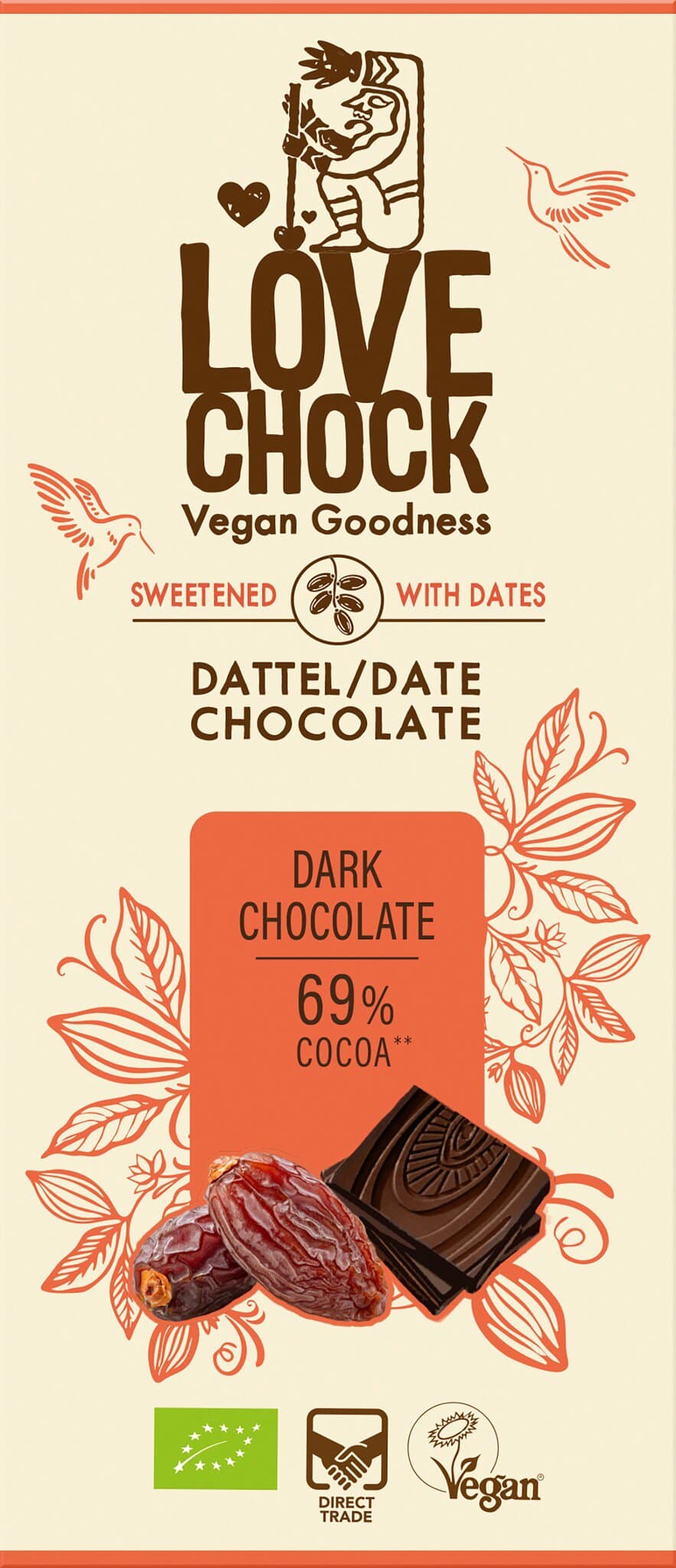Lovechock Dattelschokolade Dark 69%