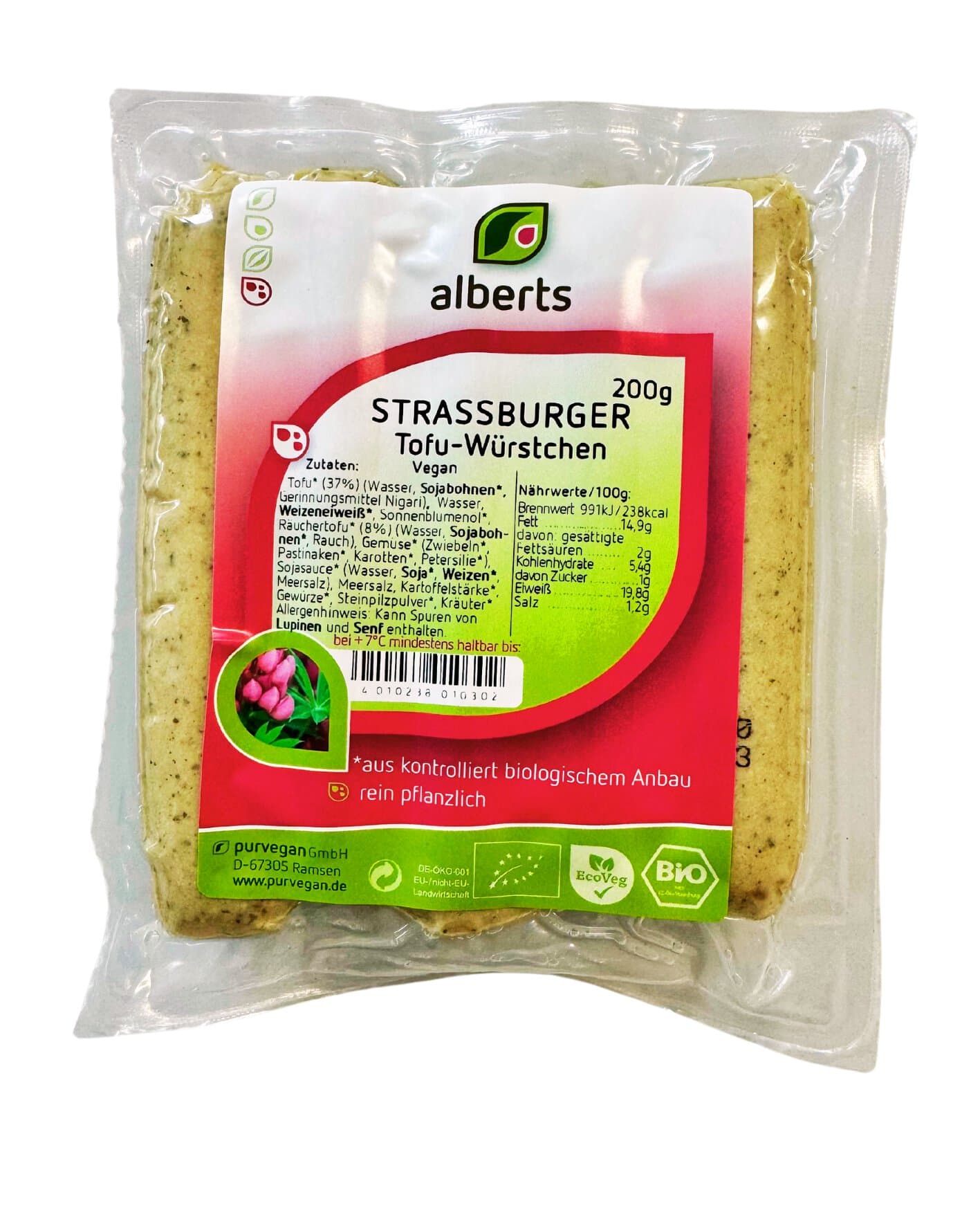Alberts Tofu Würstchen Straßburger