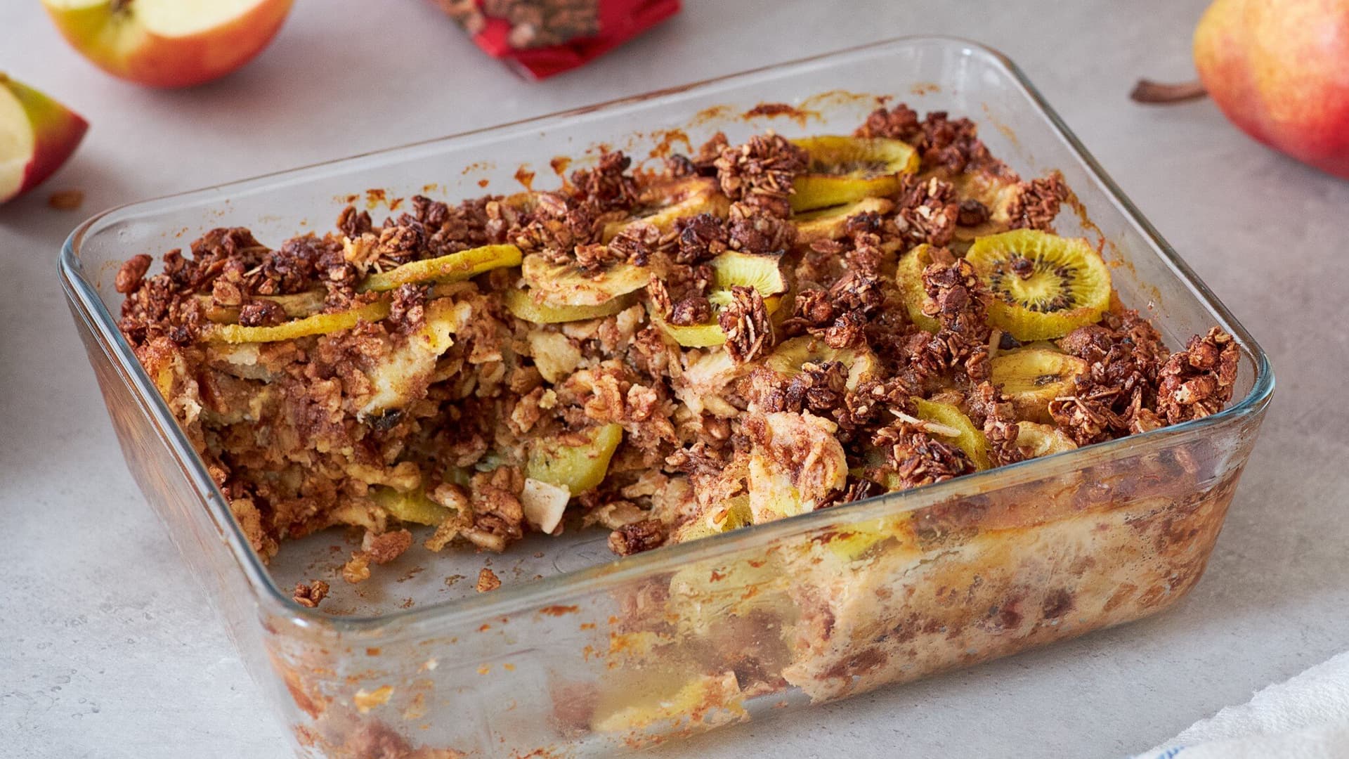 Frühstücksauflauf aus Müsliresten