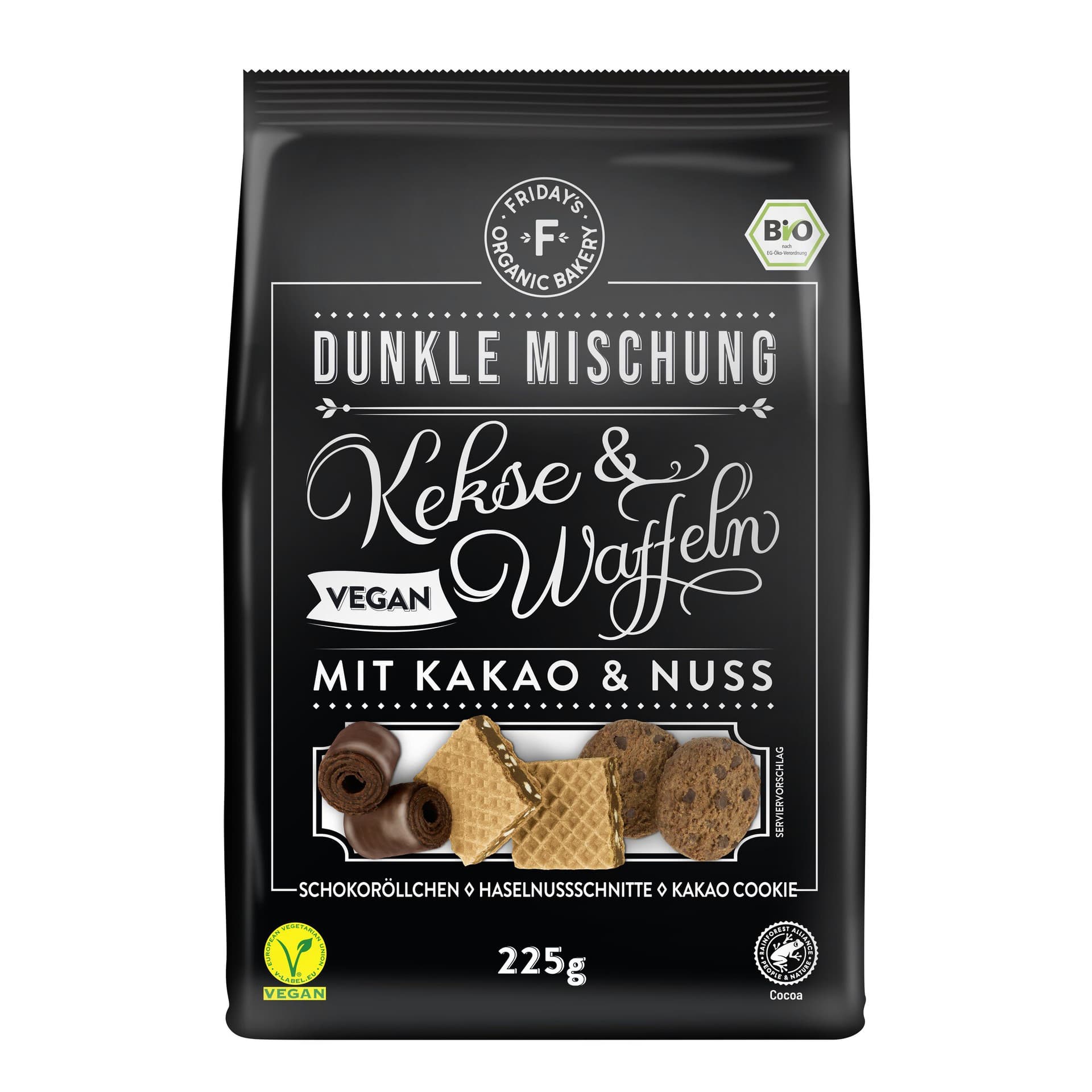 Friday´s Organic Bakery Kekse & Waffeln mit Kakao und Nuss
