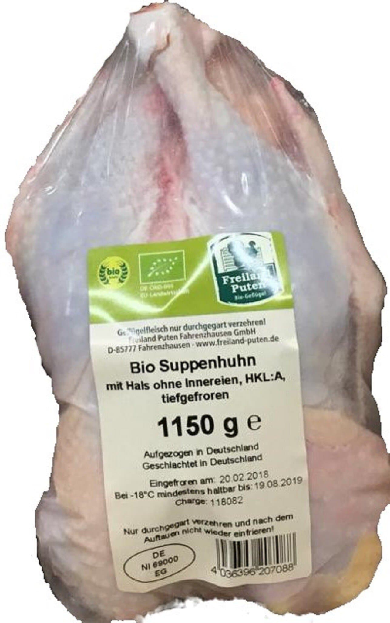 Freiländer Bio Geflügel Suppenhuhn (TK)