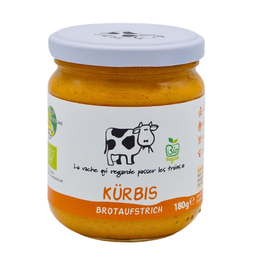 La vache qui regarde Brotaufstrich Kürbis