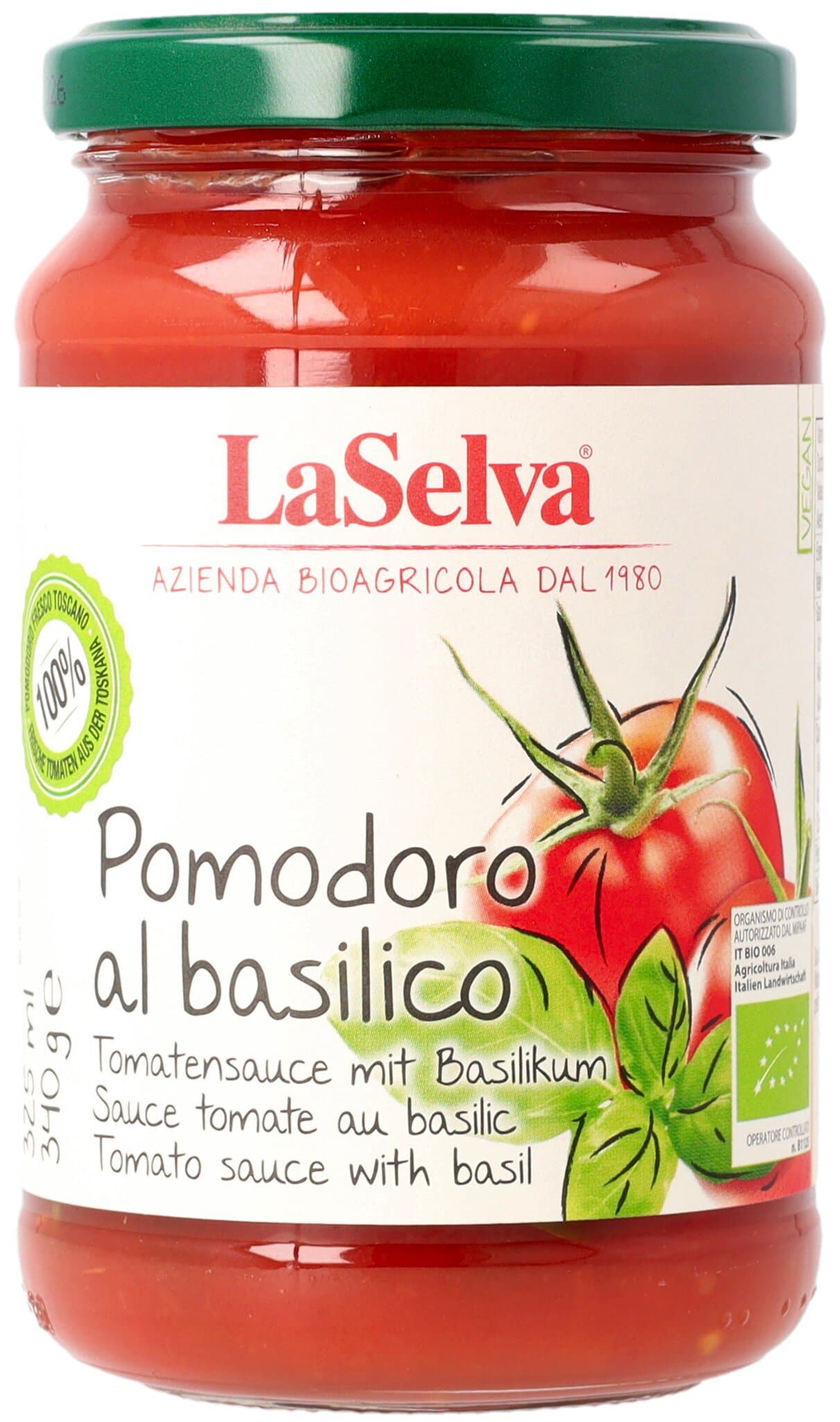 LaSelva Tomatensauce mit Basilikum
