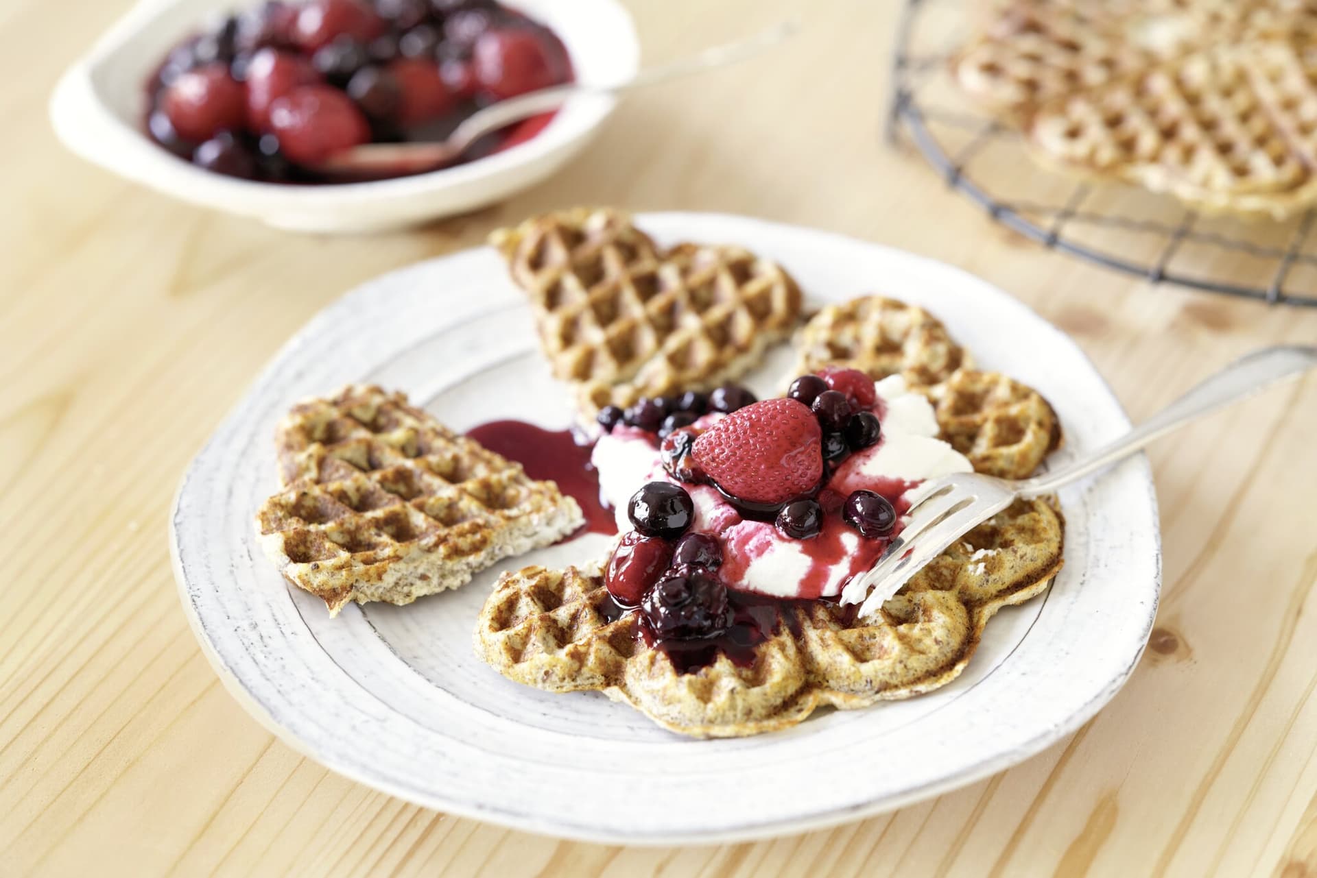 Beerenwaffeln mit Skyr