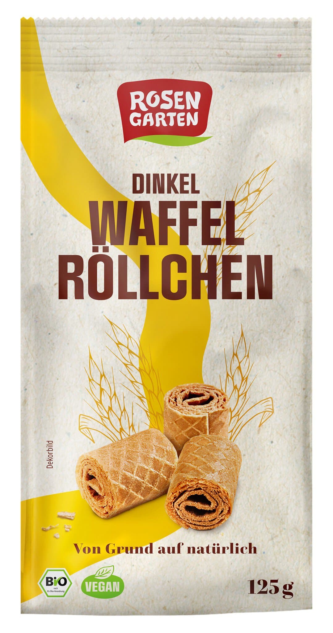 Rosengarten Dinkel-Waffelröllchen Natur