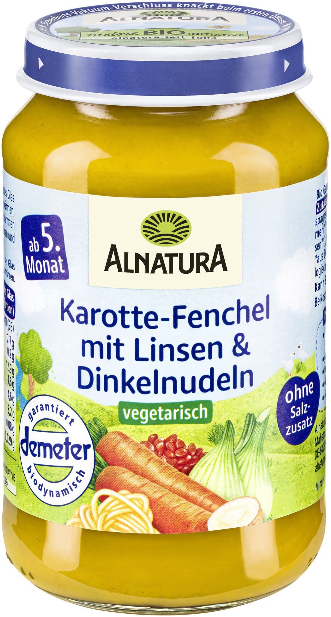 Alnatura Karotte-Fenchel mit Linsen und Dinkelnudeln
