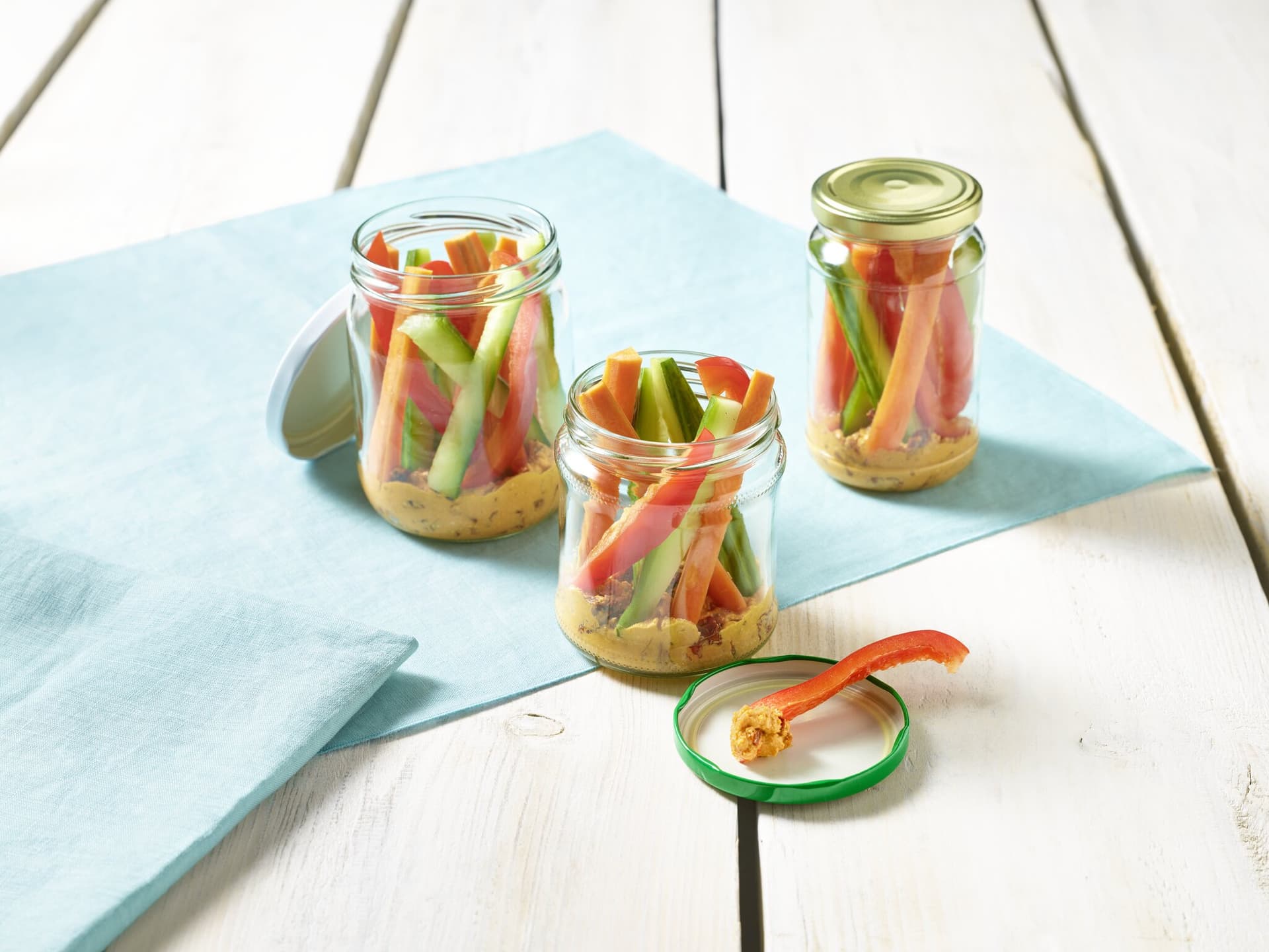 Gemüsesticks mit Tomatencreme