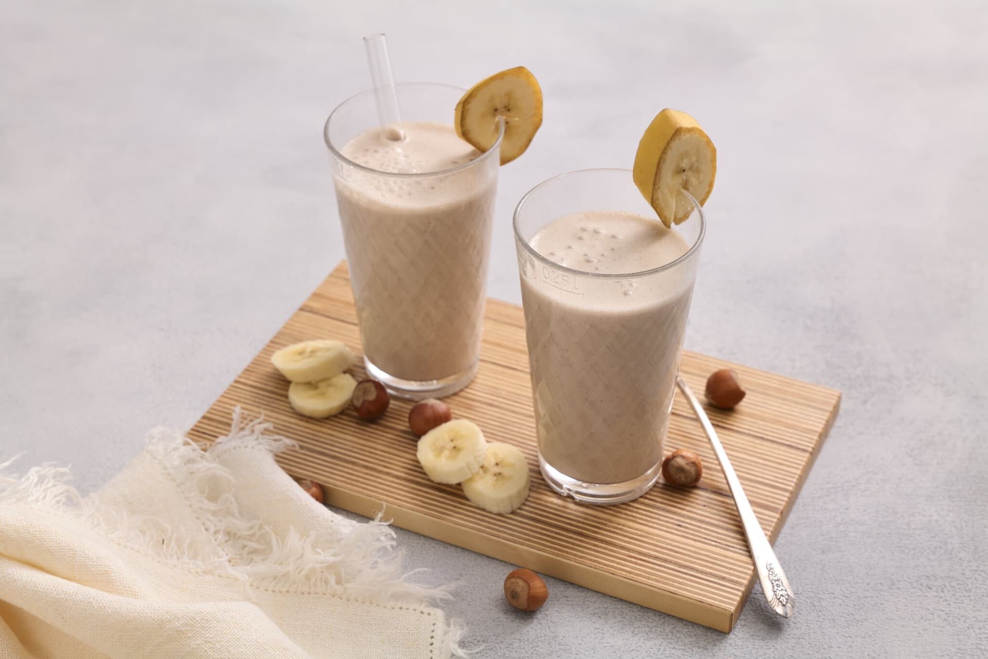 Milkshake Banane-Haselnuss