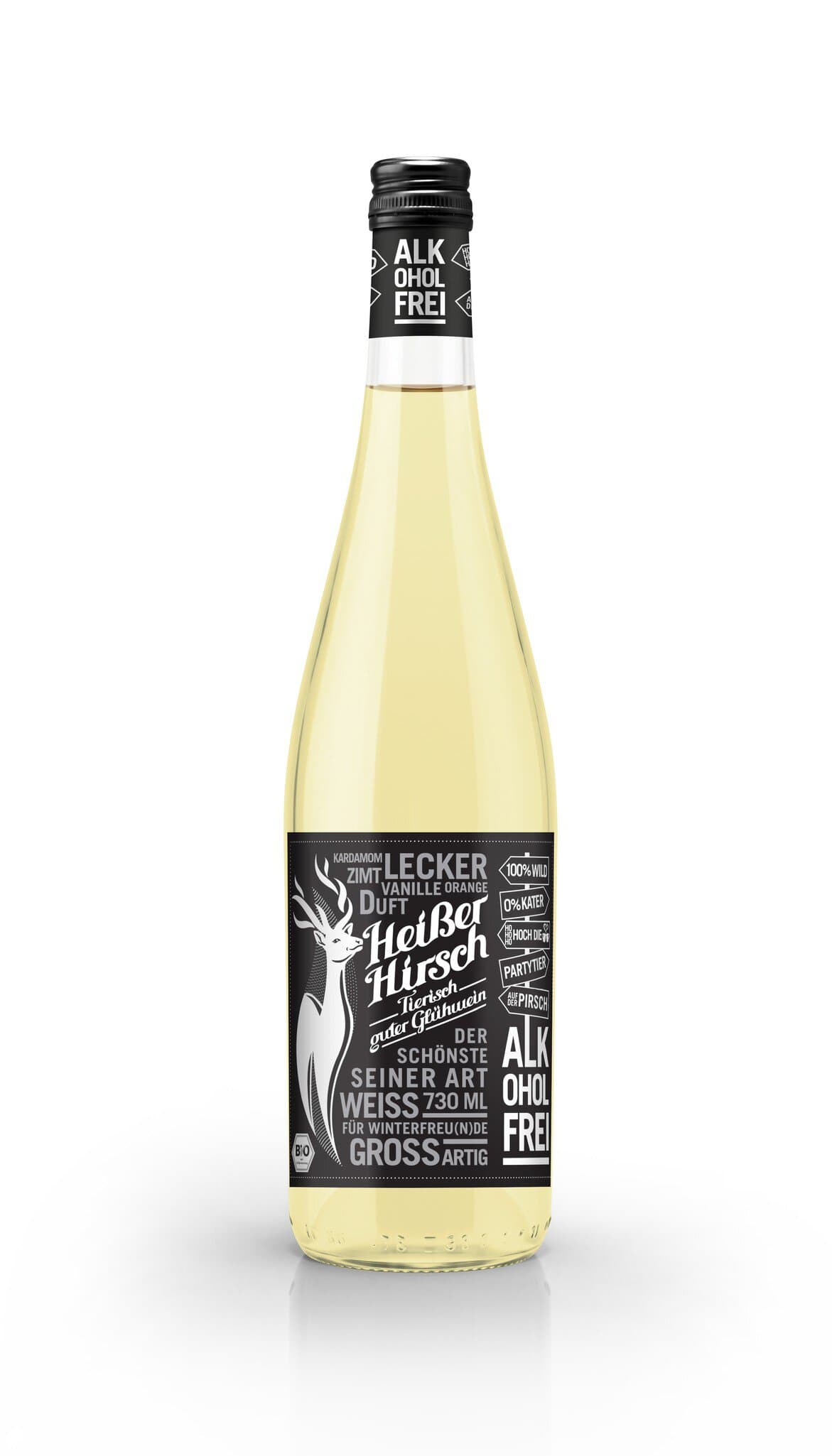 Heisser Hirsch Glühwein alkoholfrei Weiß
