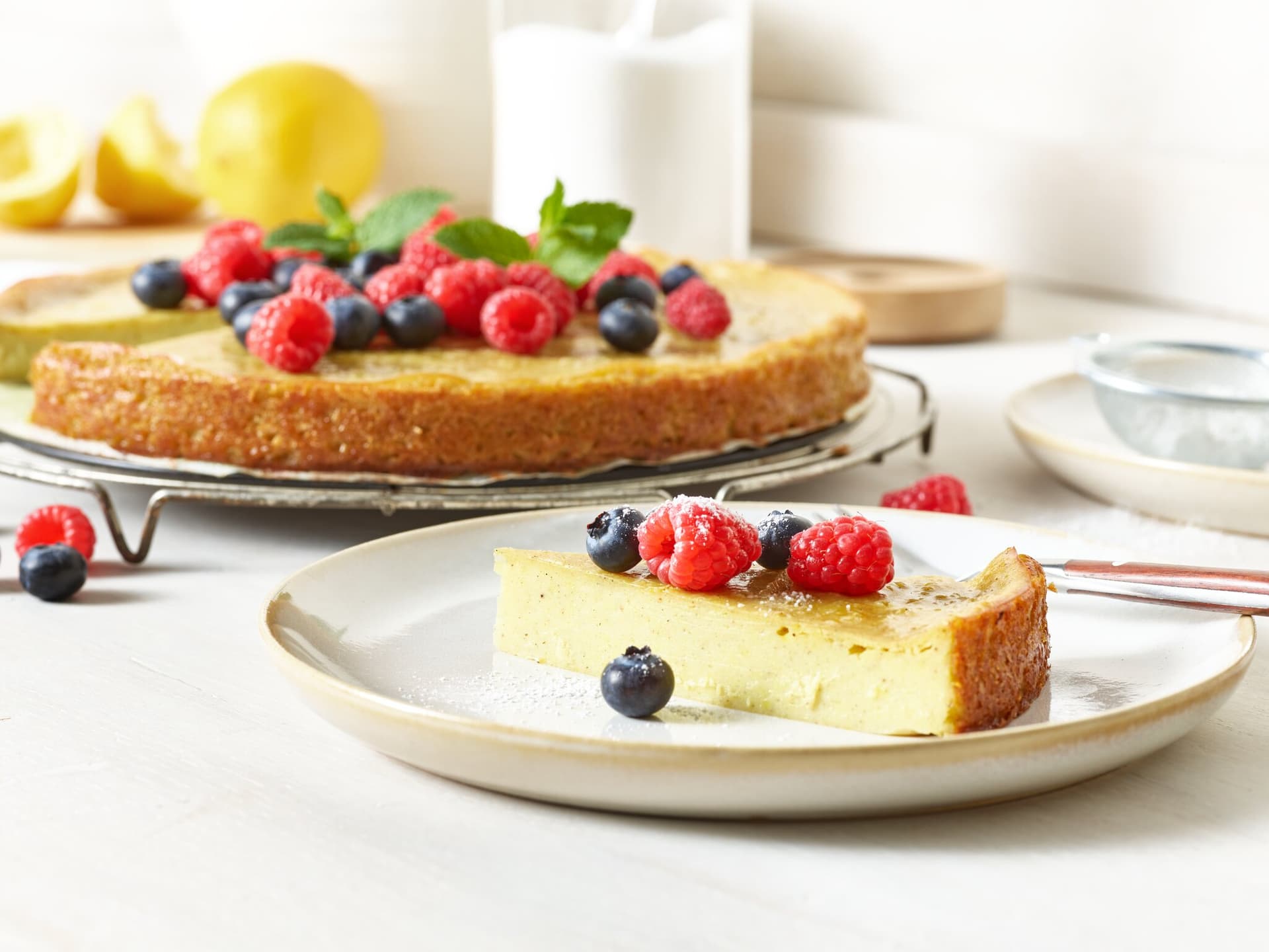 Veganer Käsekuchen ohne Boden