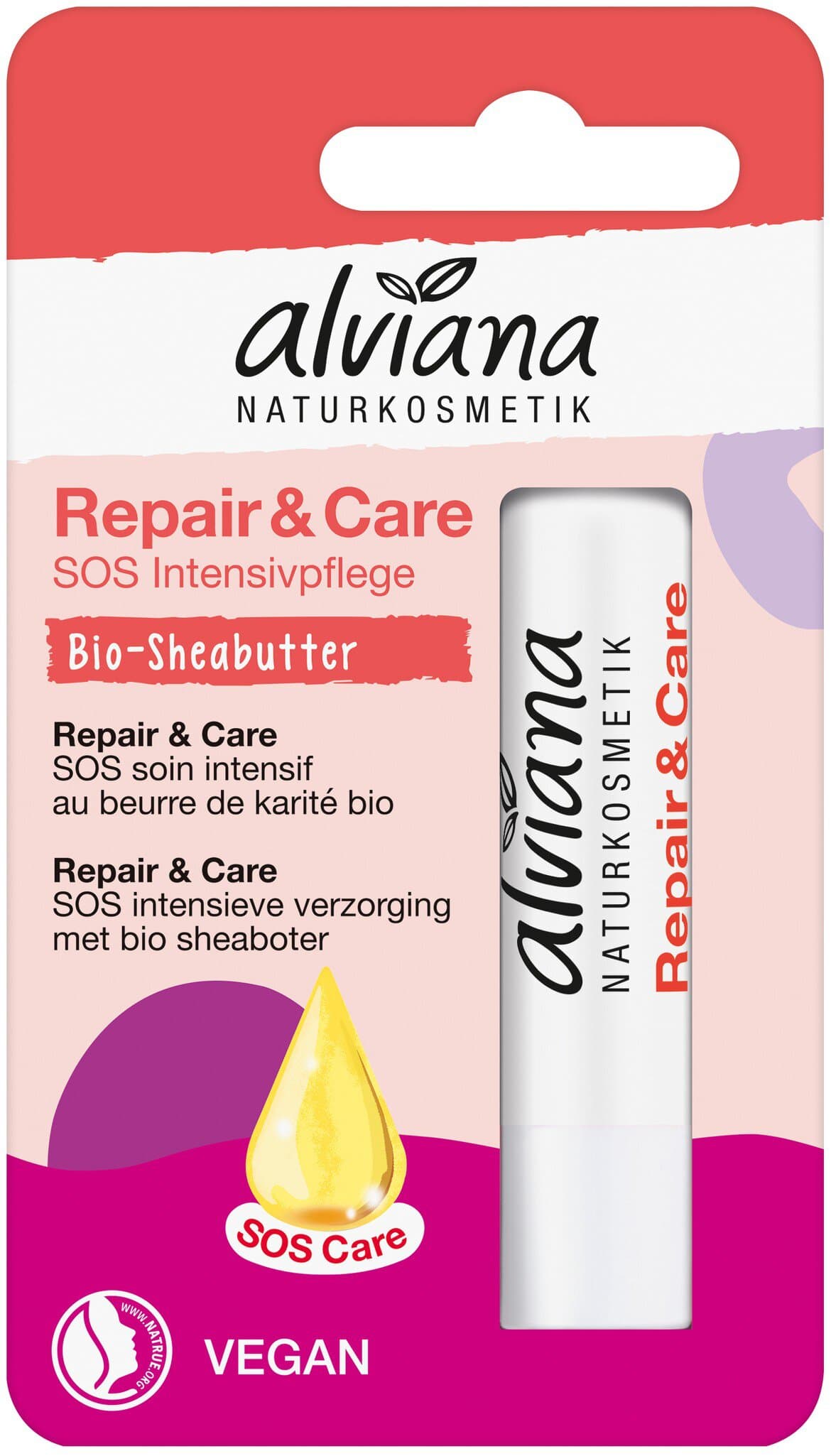alviana Lippenpflegestift Repair & Care mit Bio-Wundklee