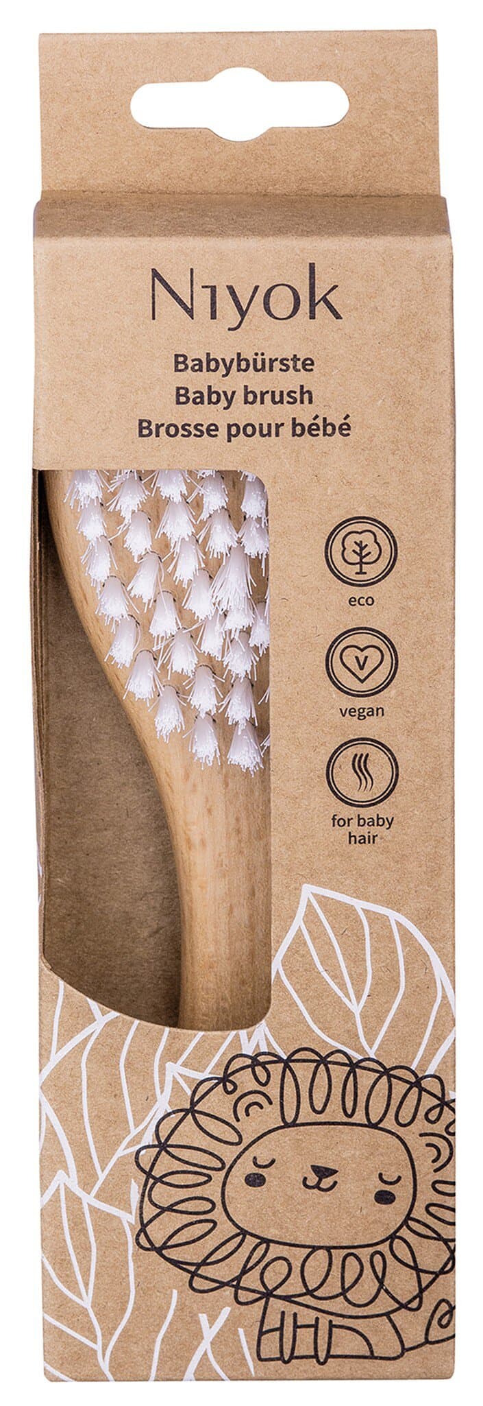 Niyok Babyhaarbürste Buchenholz
