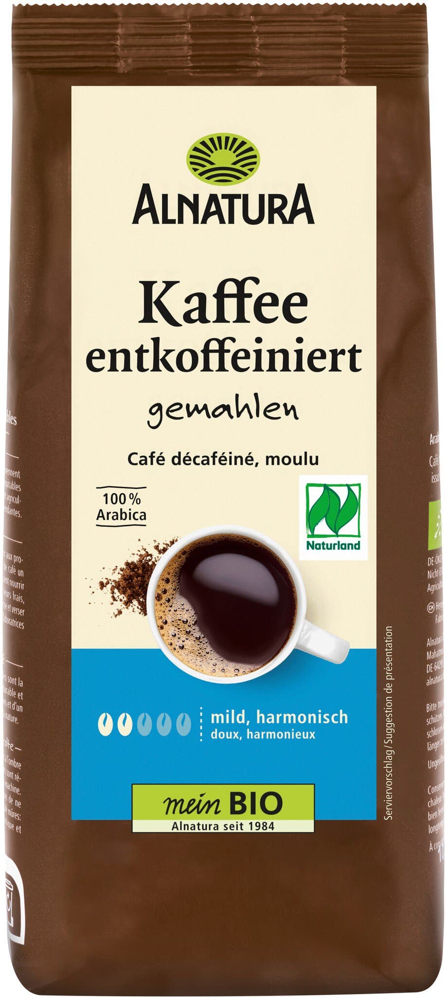 Alnatura Kaffee entkoffeiniert (gemahlen)