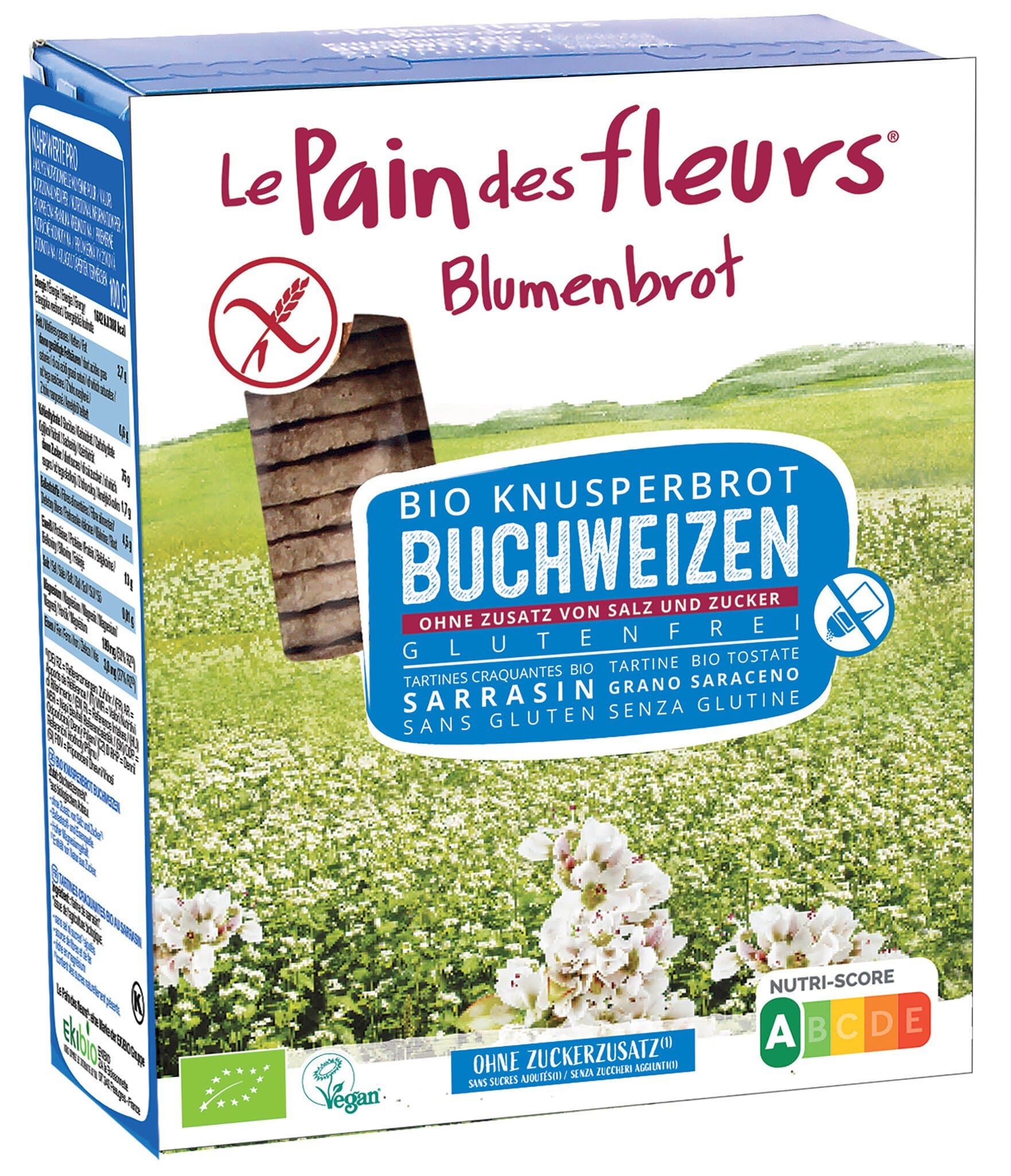 Blumenbrot Buchweizenschnitten ohne Salz und Zucker