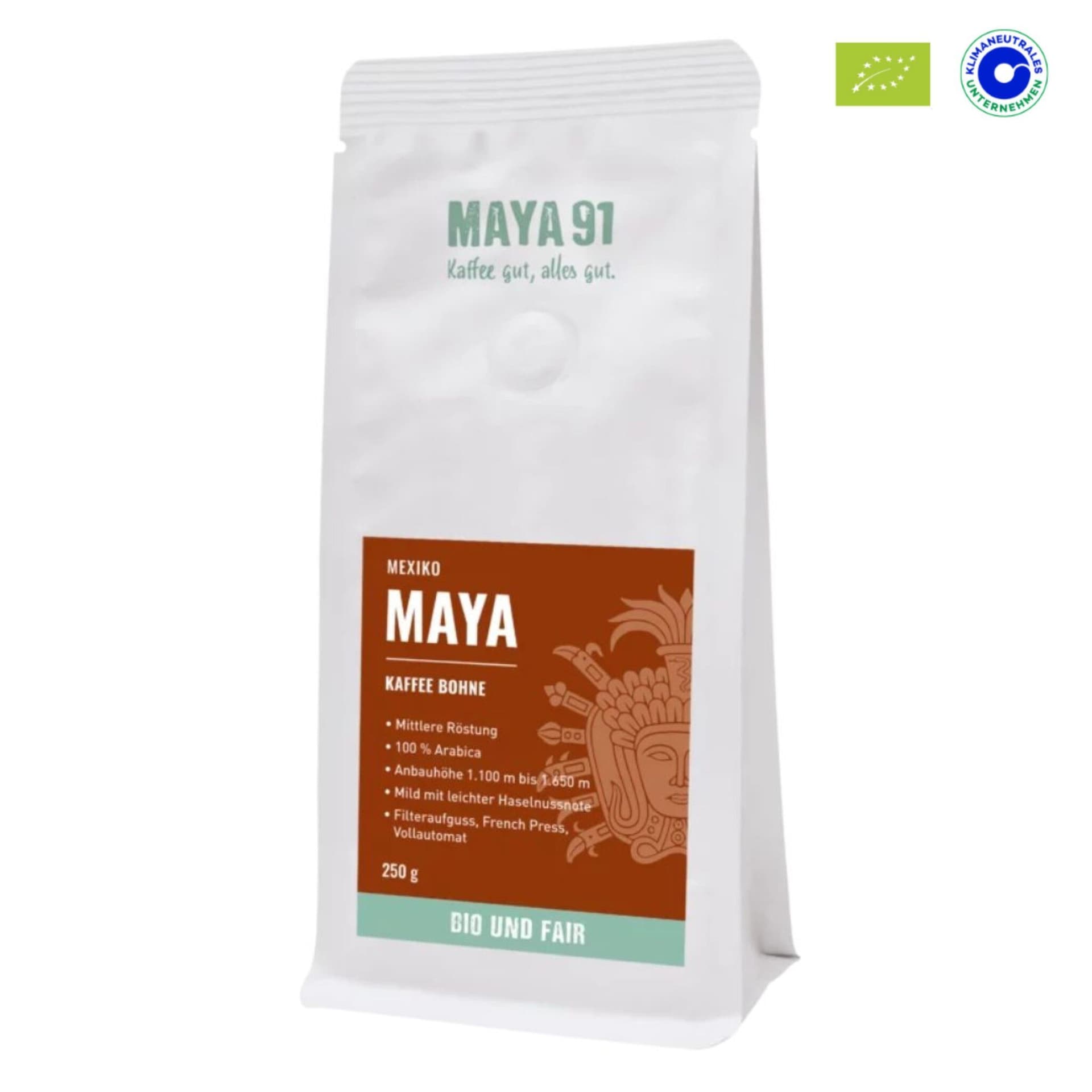 Maya Kaffeerösterei Hamburg Kaffee ganze Bohne 250G