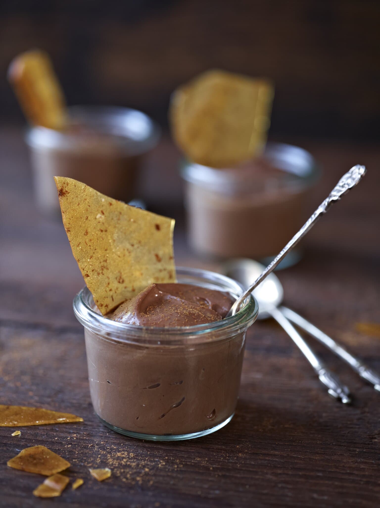 Chai-Schoko-Creme mit Ingwer-Karamell