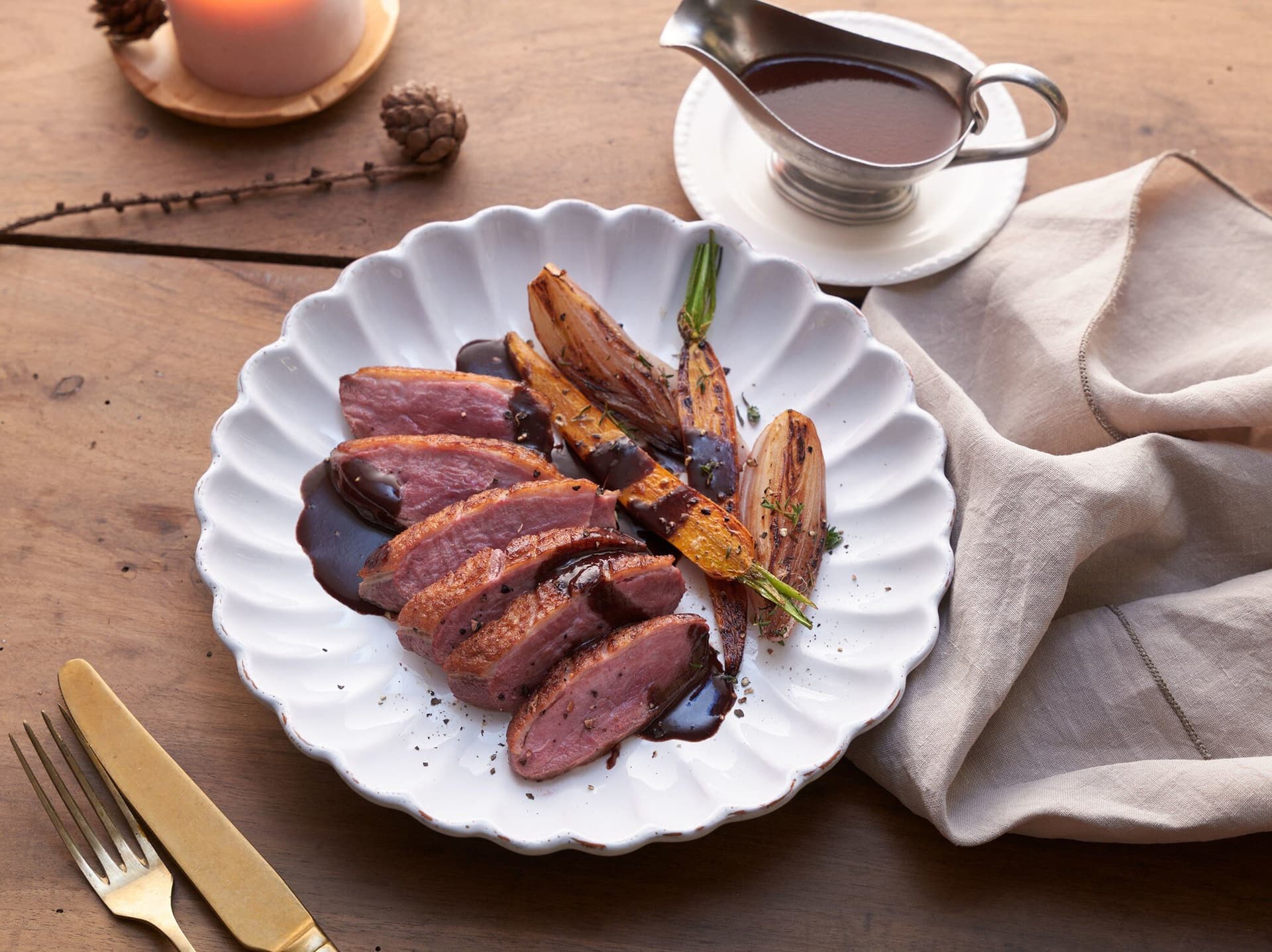 Entenbrust mit klassischer Rotwein-Sauce