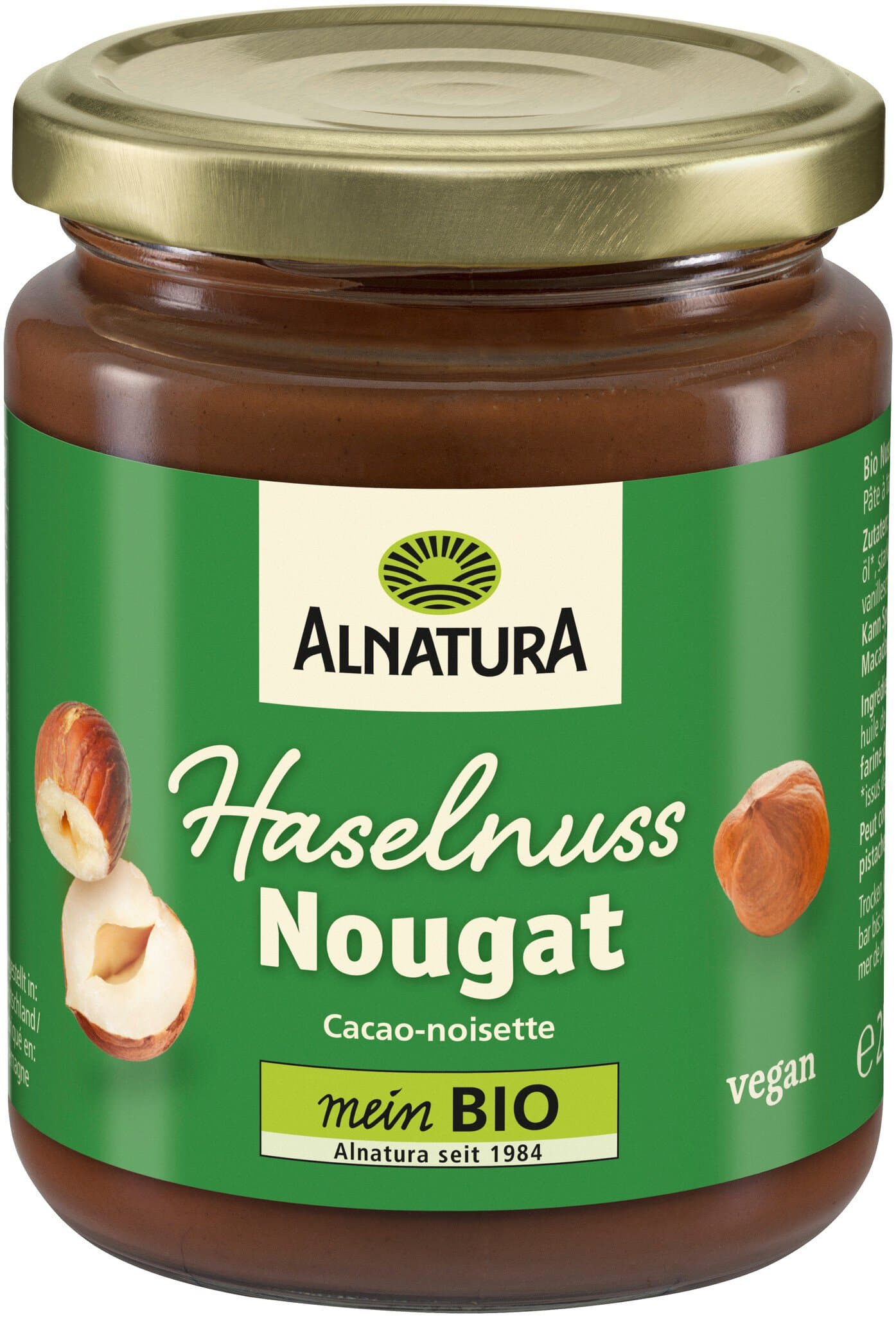 Alnatura Haselnuss-Nougat-Creme, vegane Rezeptur