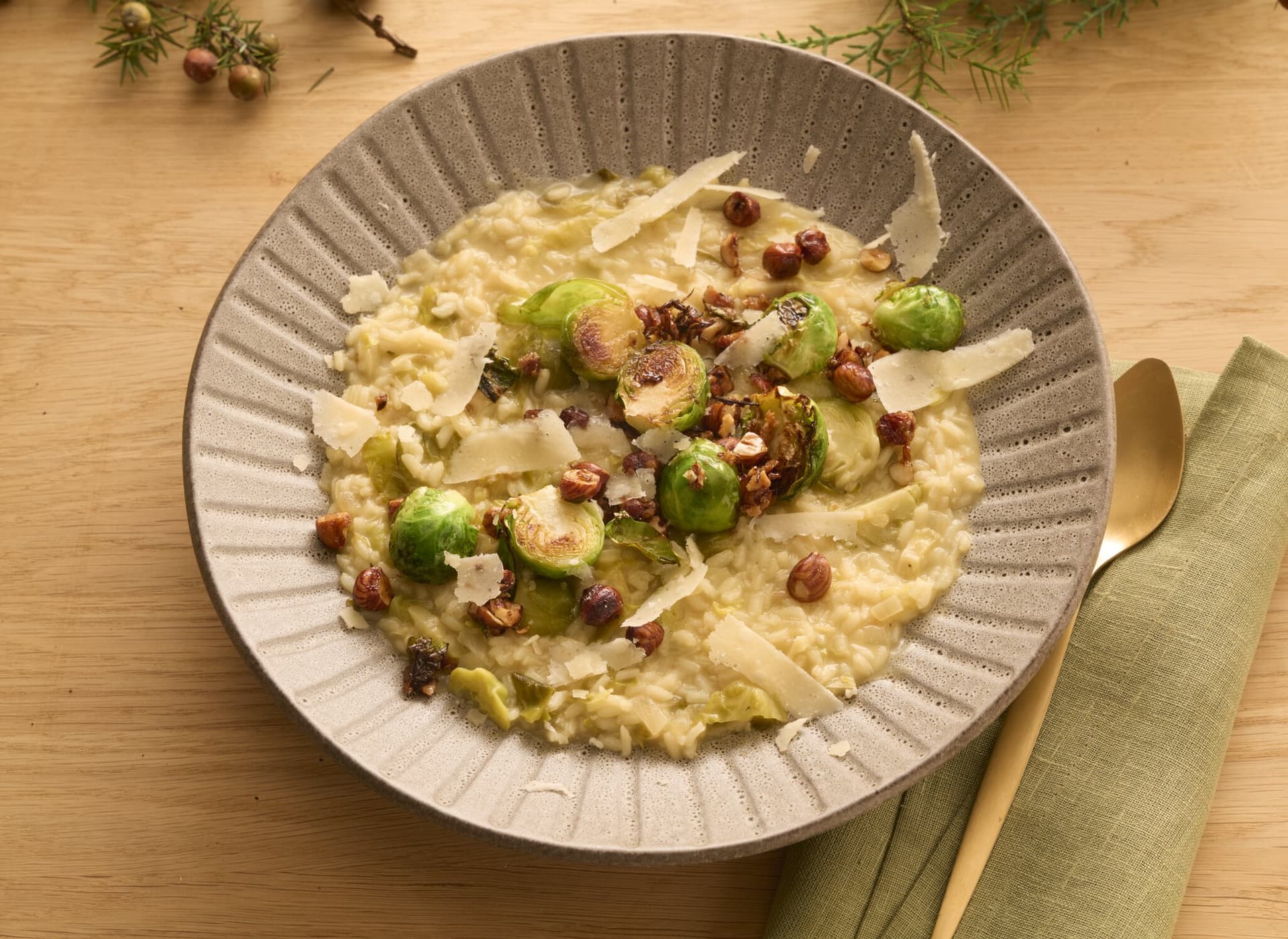 Rosenkohl-Risotto