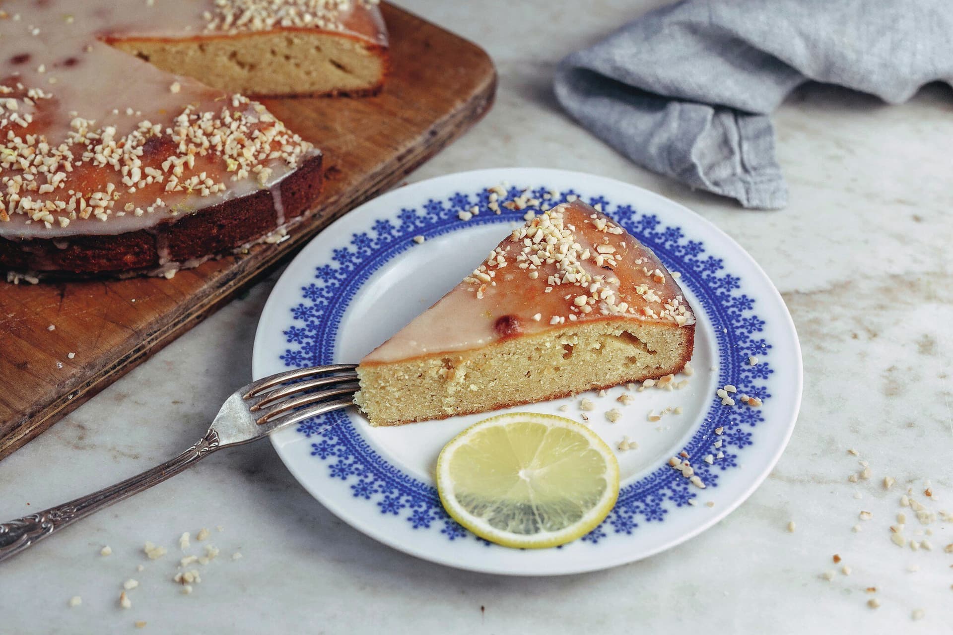 Dänischer Zitronen-Marzipan-Kuchen