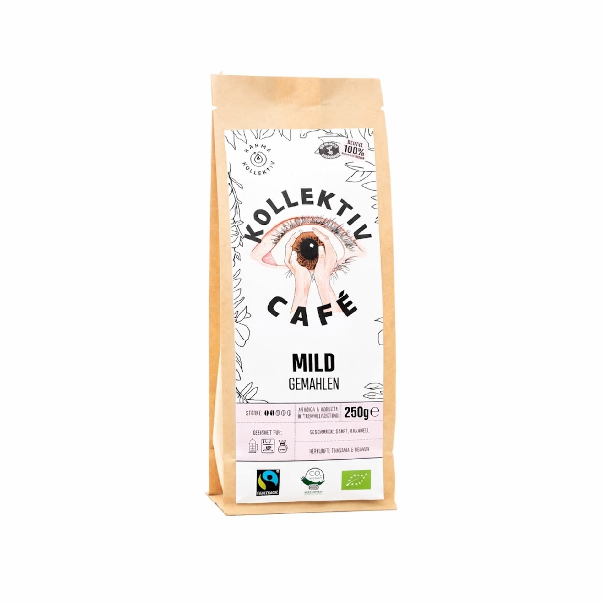 Karma Kollektiv Kaffee mild gemahlen