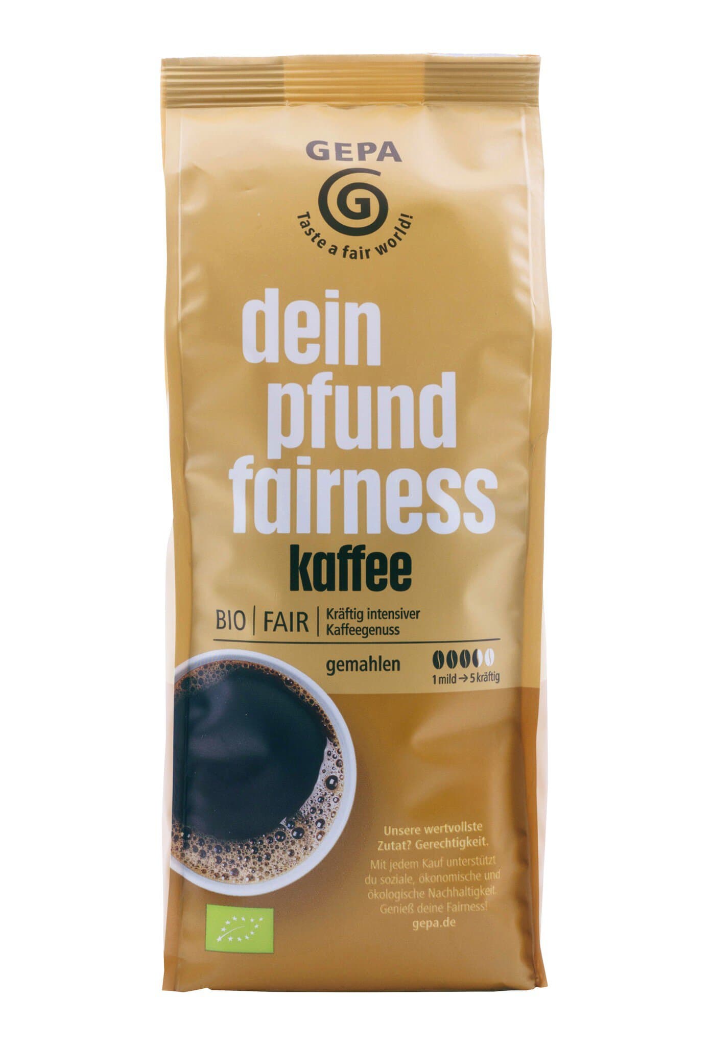 Gepa Faires Pfund Bio Kaffee gemahlen