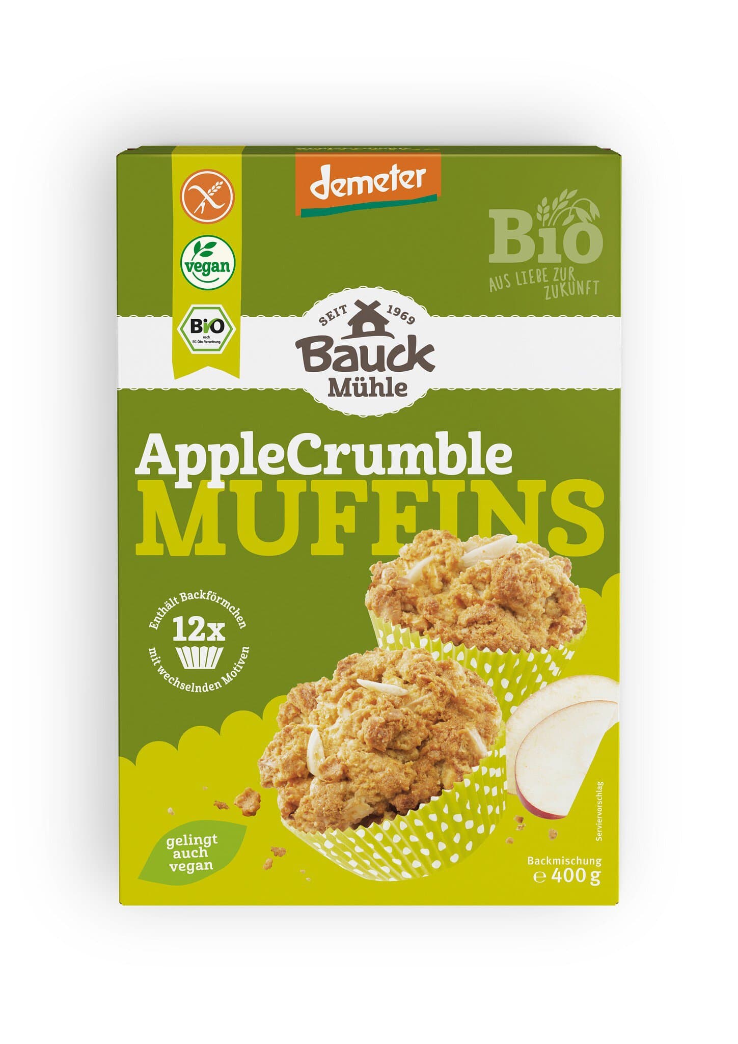 Bauckmühle Apple Crumble Muffins Backmischung