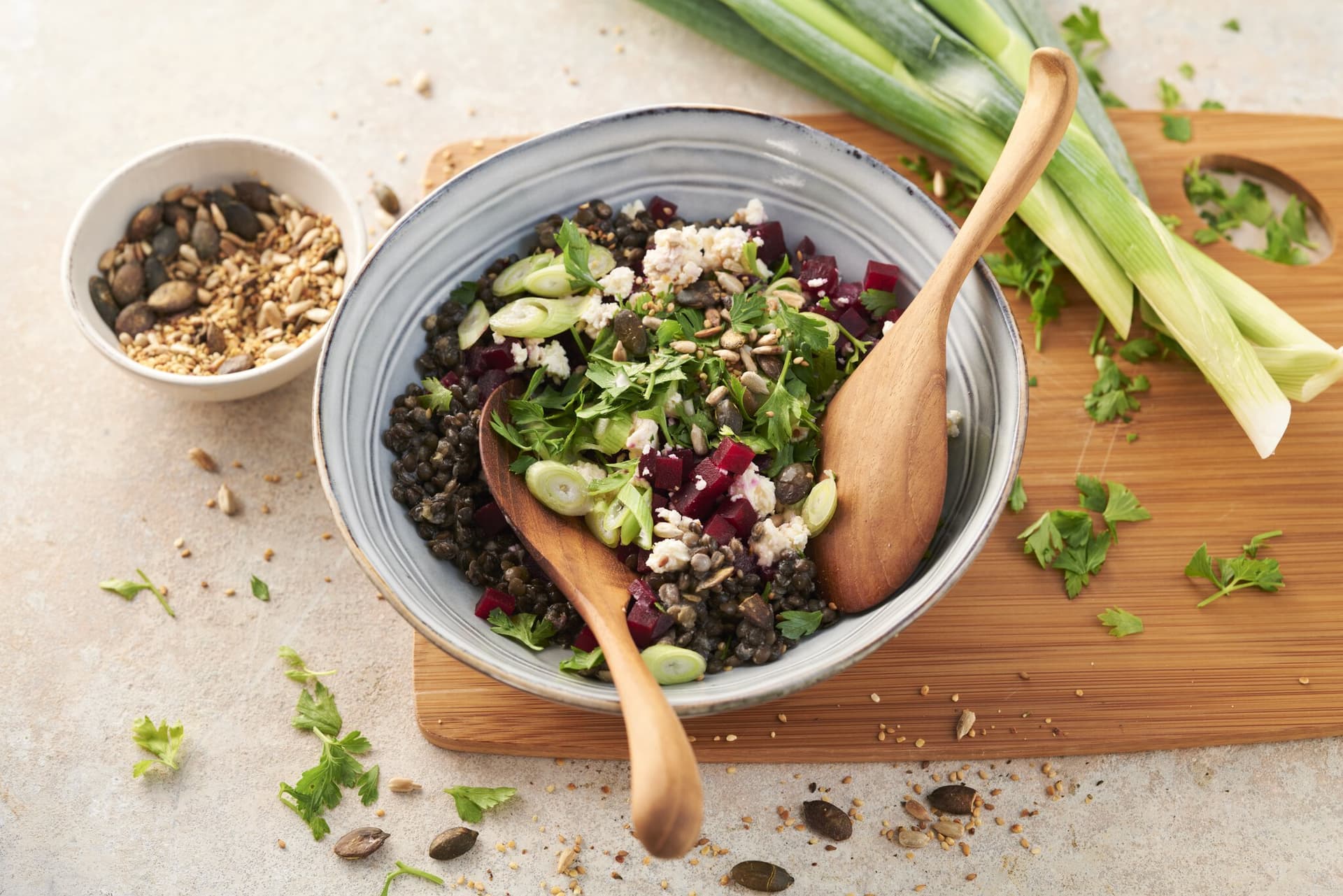 Belugalinsen-Salat mit Roter Bete