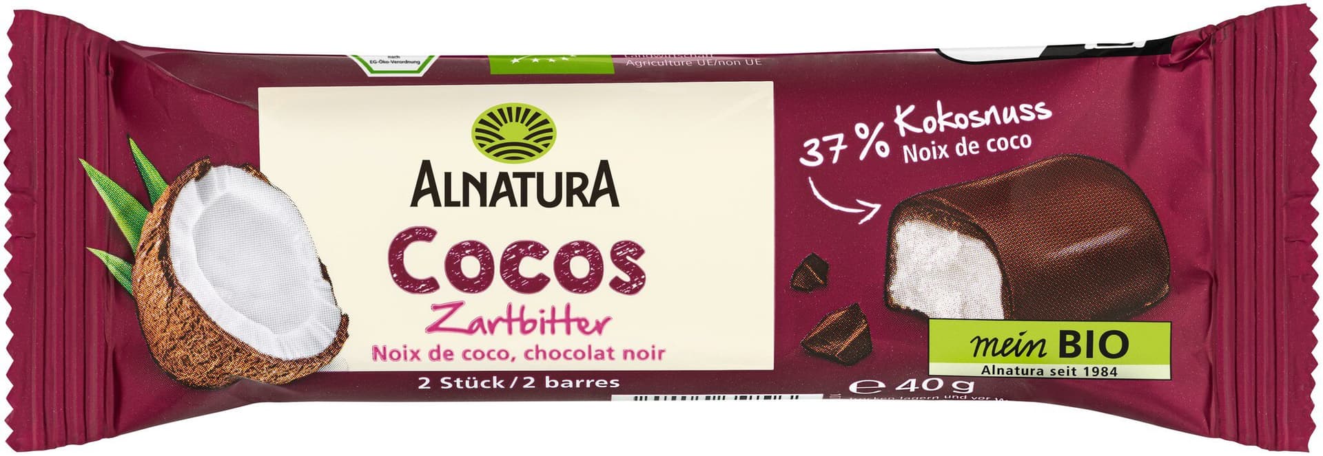 Alnatura Cocos-Riegel Zartbitter