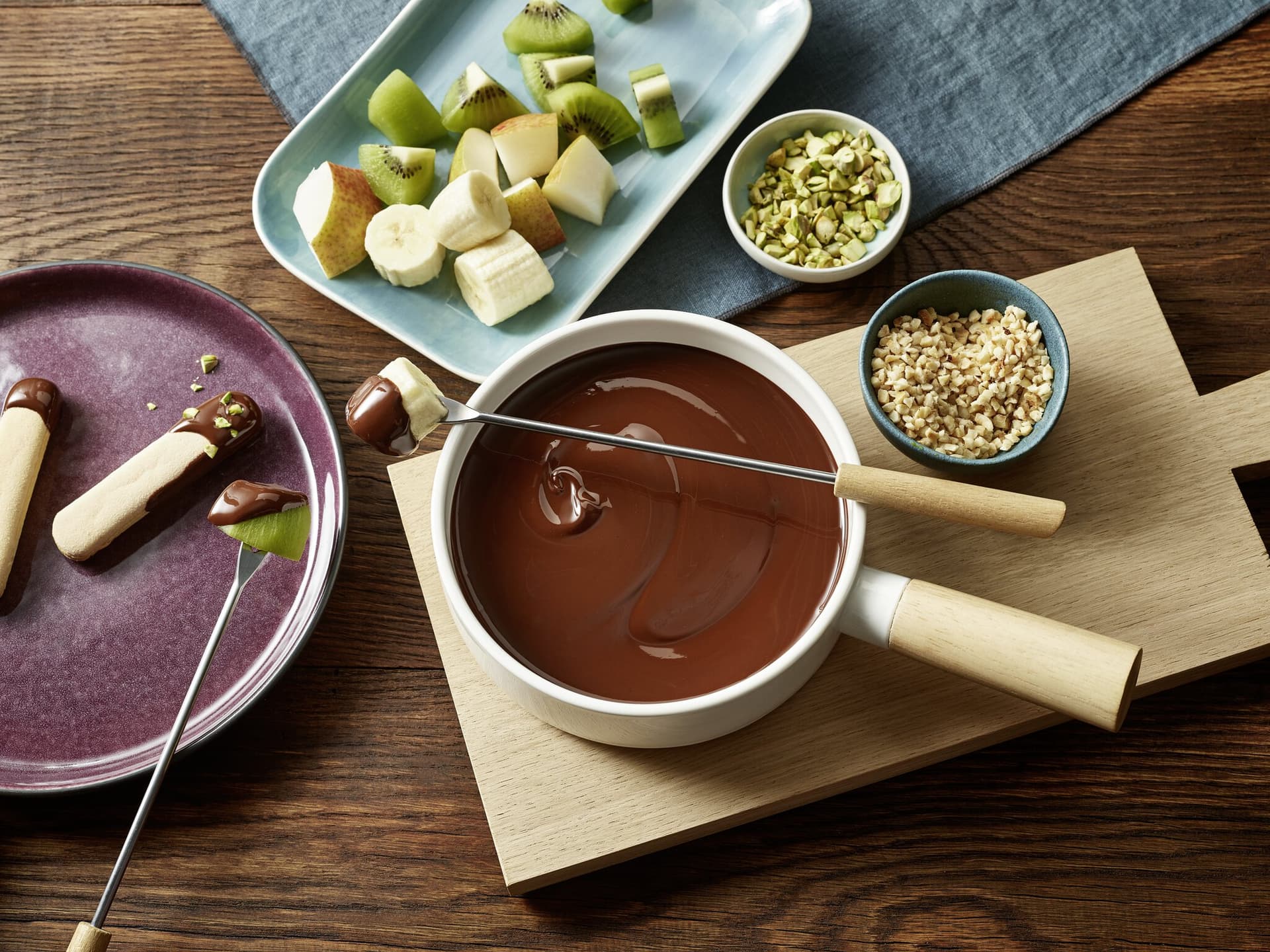 Veganes Schokofondue mit Haselnuss