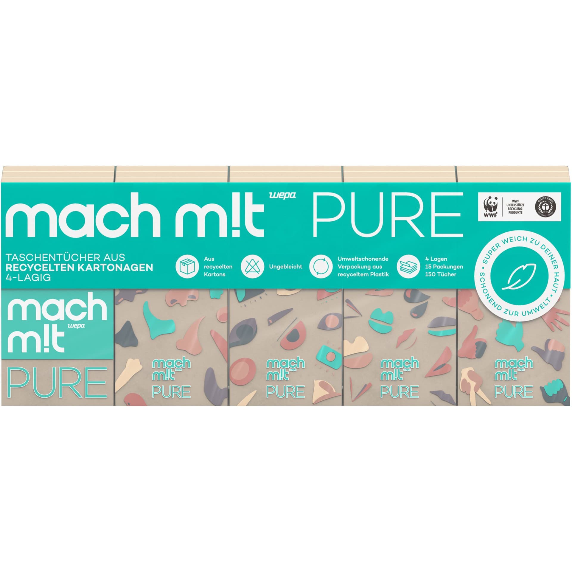 Mach mit… Taschentücher (15x10 Blatt), 4-lagig