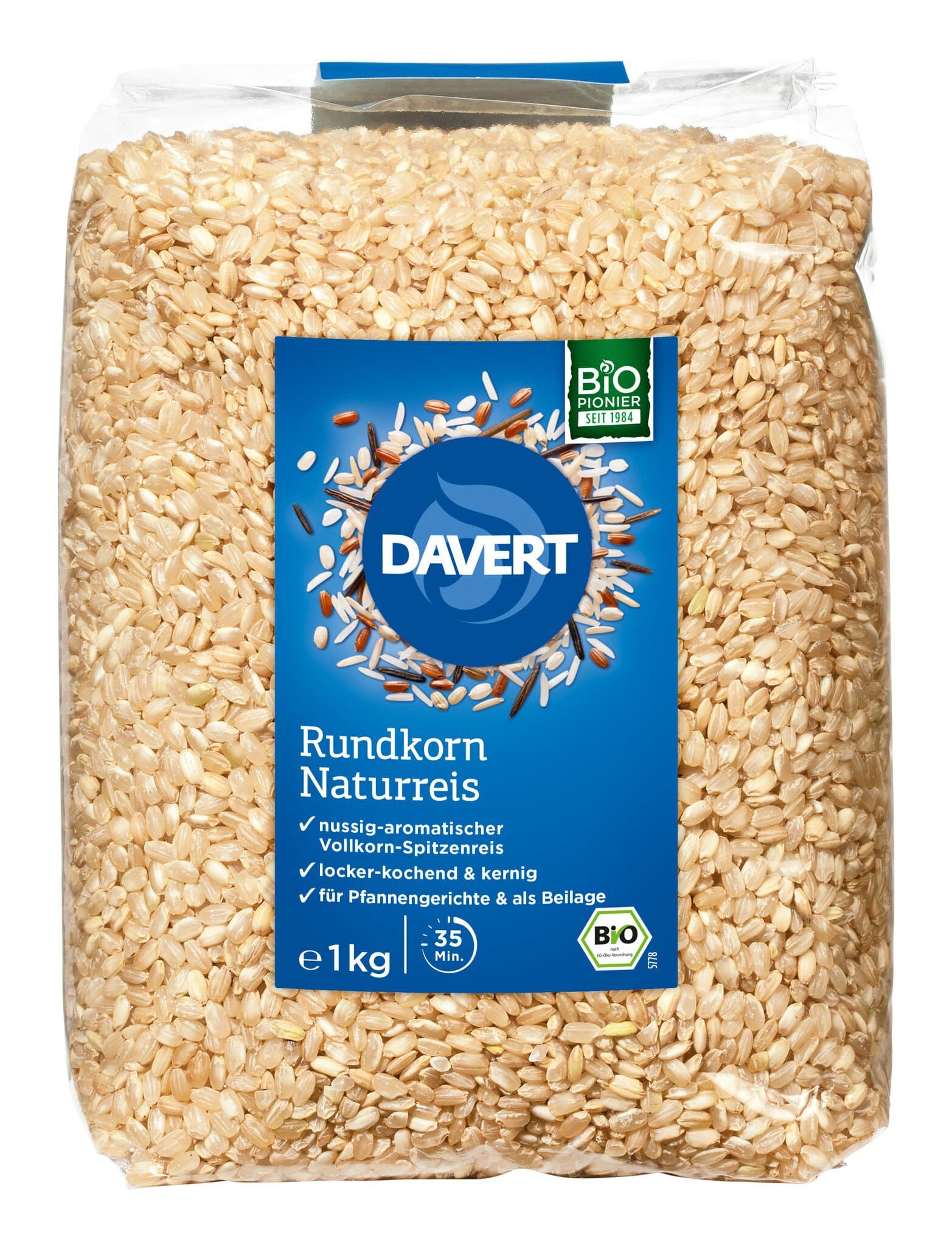 Davert Reis rund, braun