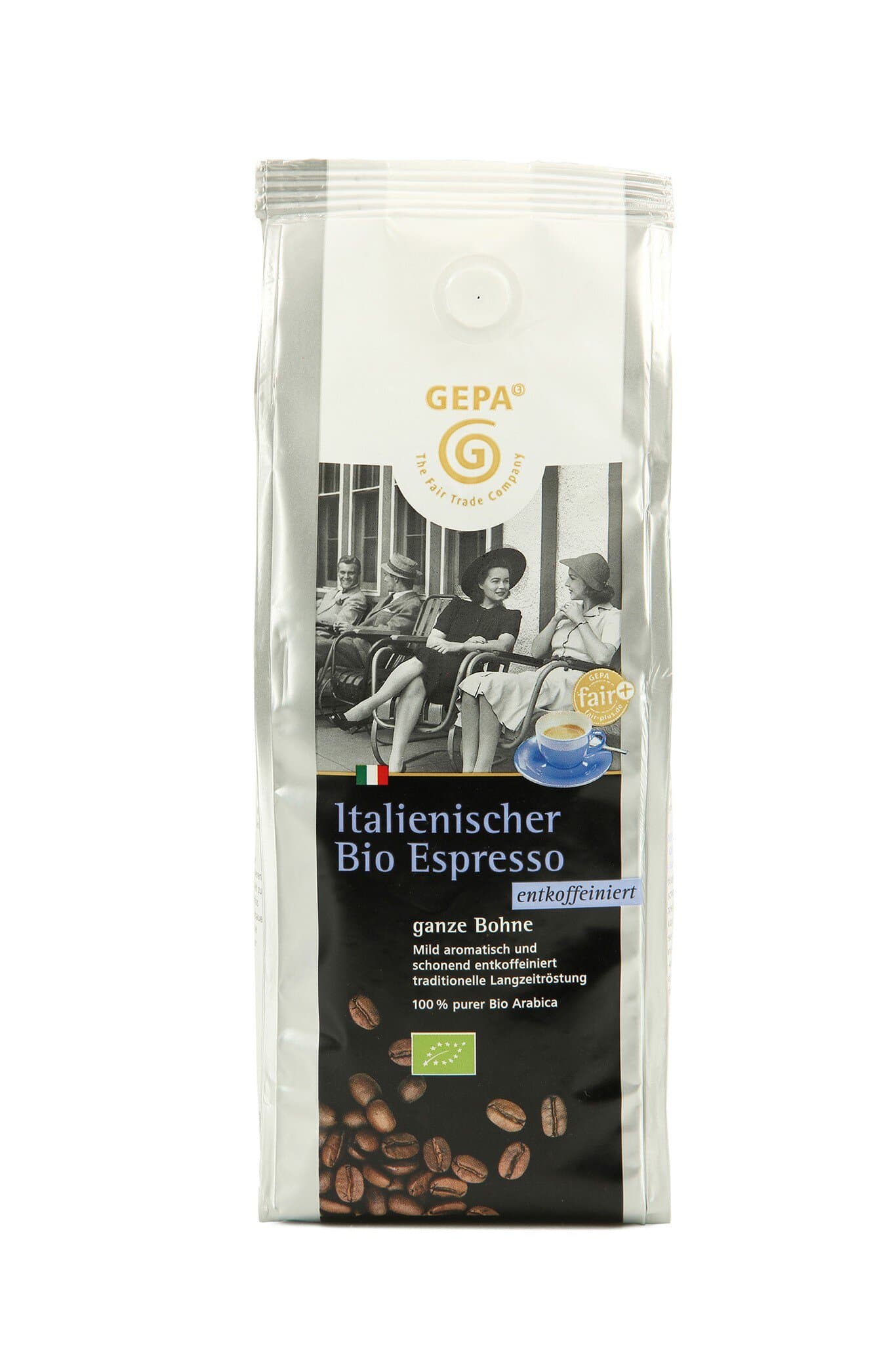 Gepa Barista Espresso entkoffeiniert ganze Bohne