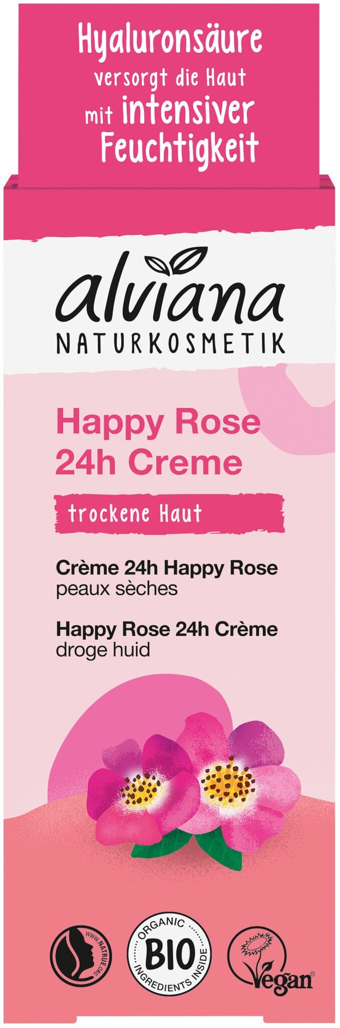 alviana Happy Rose 24h Creme für trockene Haut
