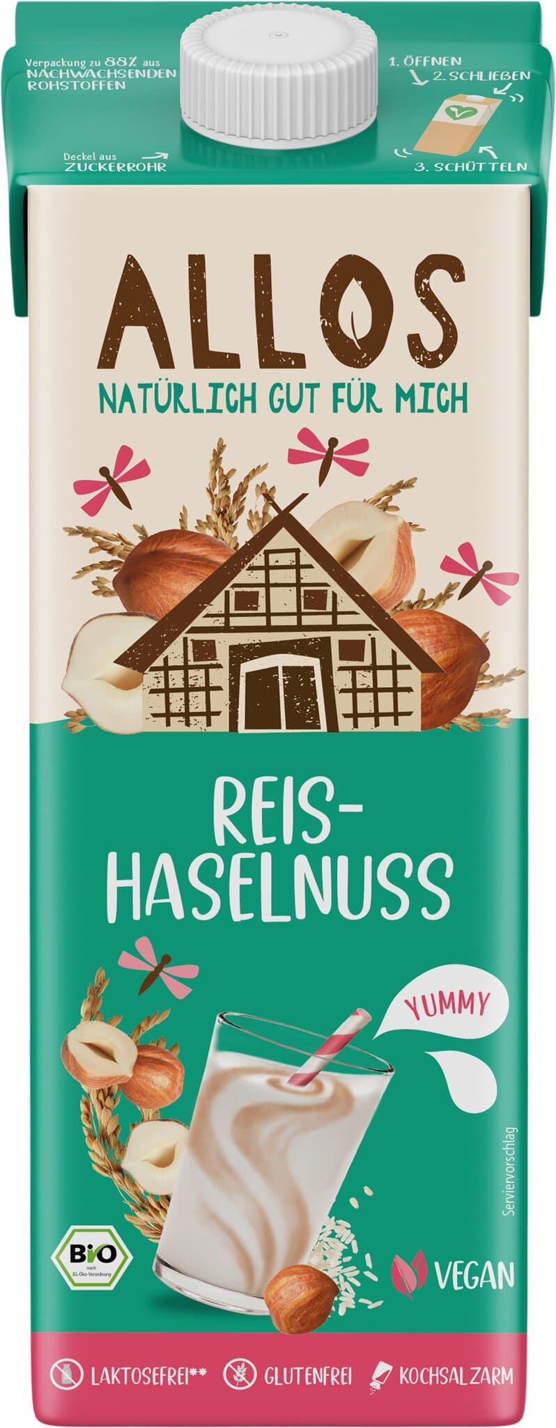 Allos Reis Haselnuss Drink