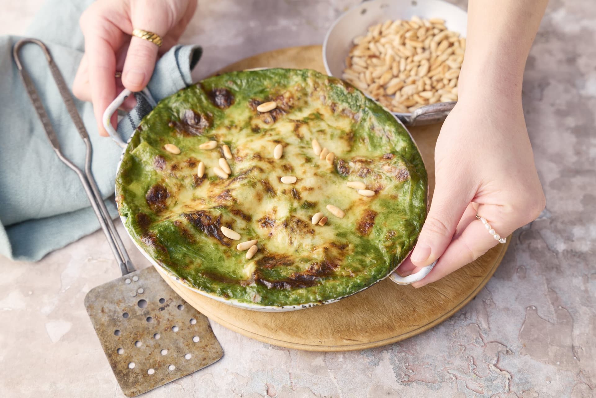 One-Pan Spinatlasagne