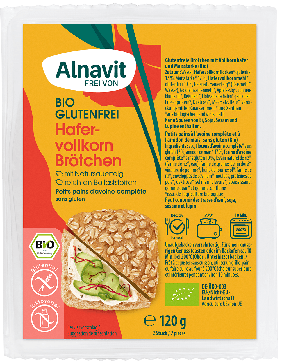 Alnavit Hafervollkorn Brötchen