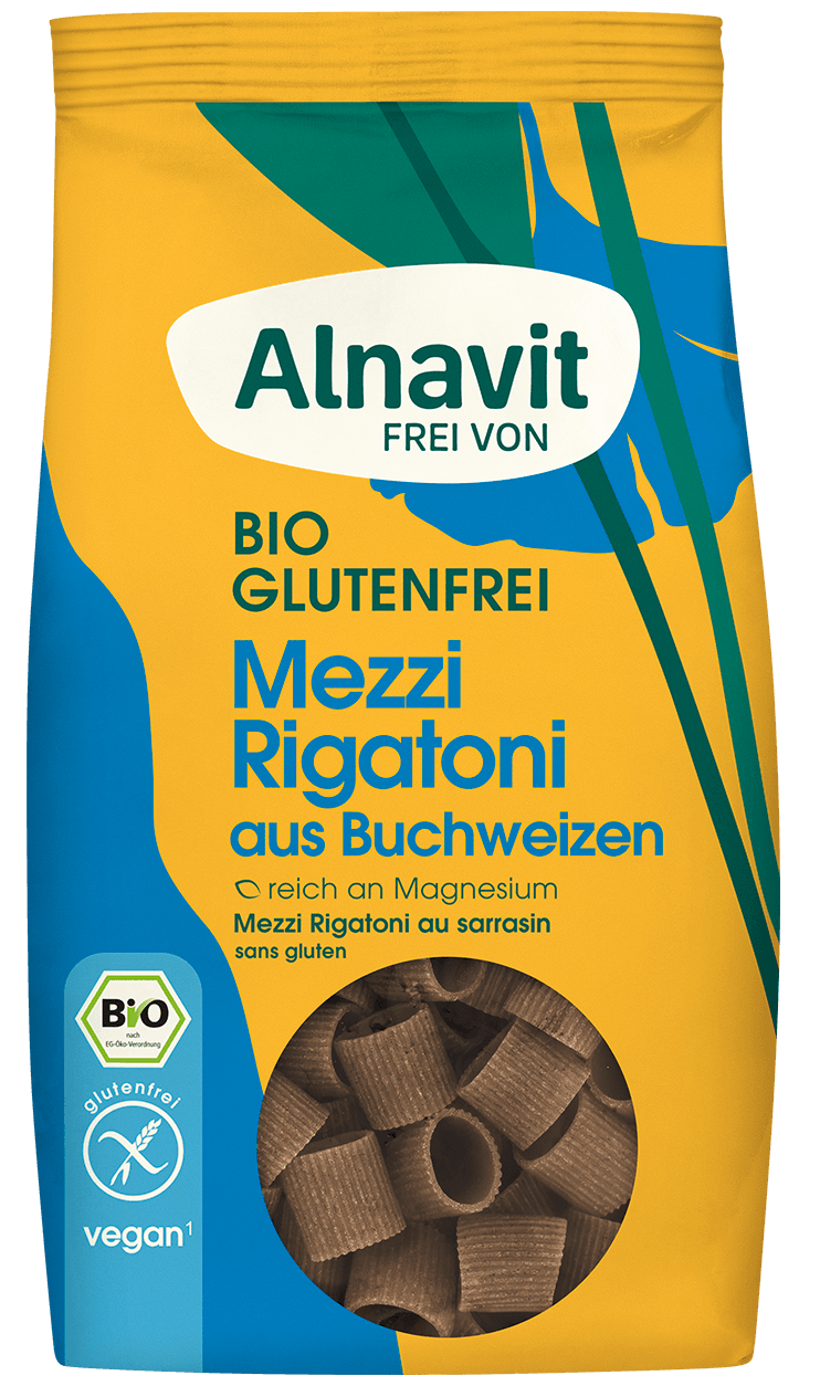 Alnavit Mezzi Rigatoni aus Buchweizen