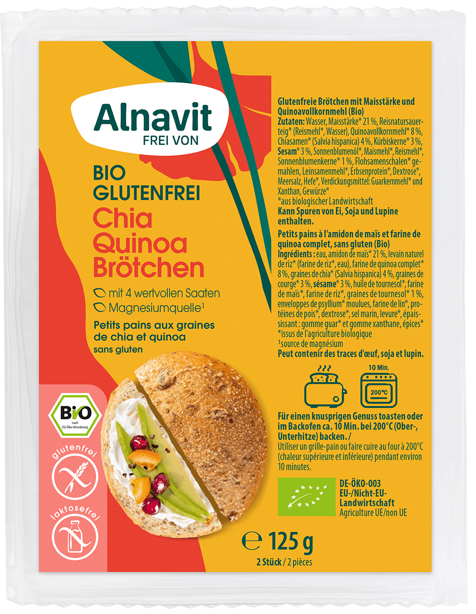 Alnavit Chia Quinoa Brötchen