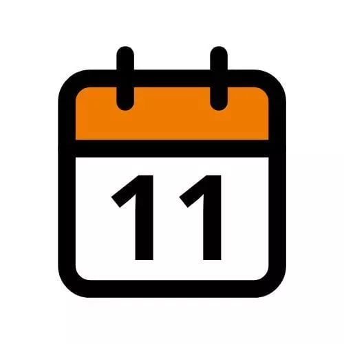 Kalender-Icon für den Monat November mit orangem Akzent