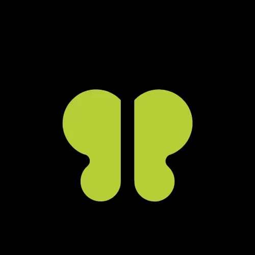 Icon eines grünen Schmetterlings