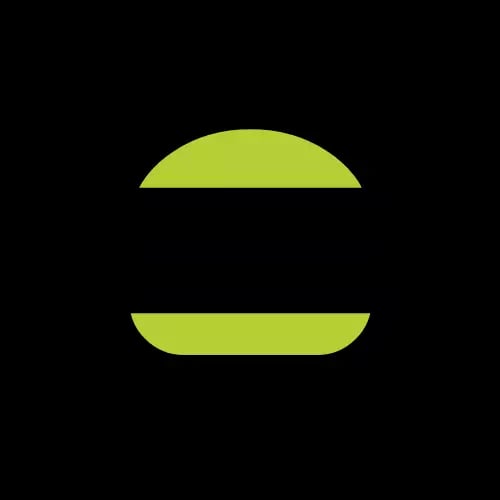 Icon eines Burgers mit grünem Akzent