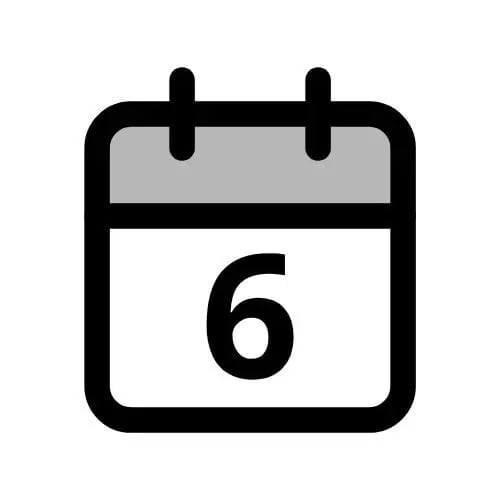 Kalender-Icon für den Monat Juni mit grauem Akzent
