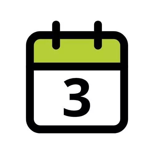 Kalender-Icon für den Monat März mit grünem Akzent