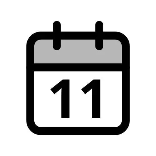 Kalender-Icon für den Monat November mit grauem Akzent