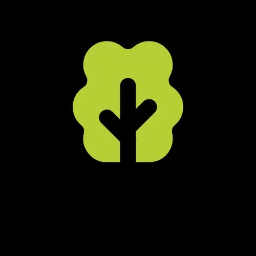 Icon eines Baumes mit grüner Krone